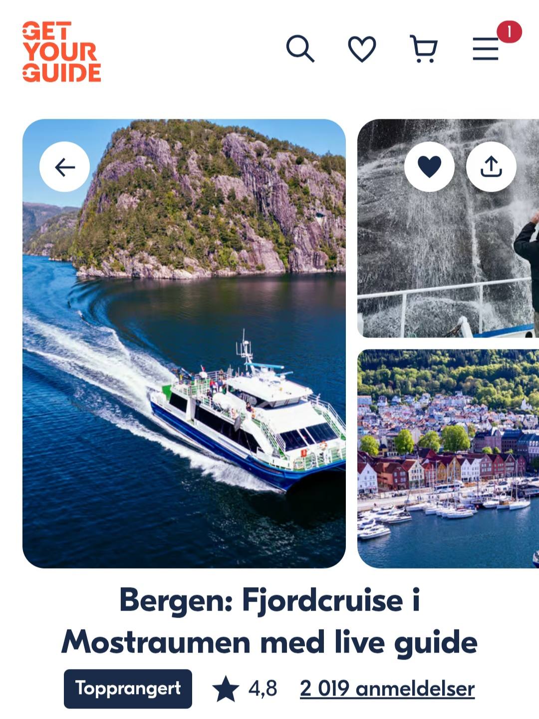 Fjordcharter Norway As Facebook ad
