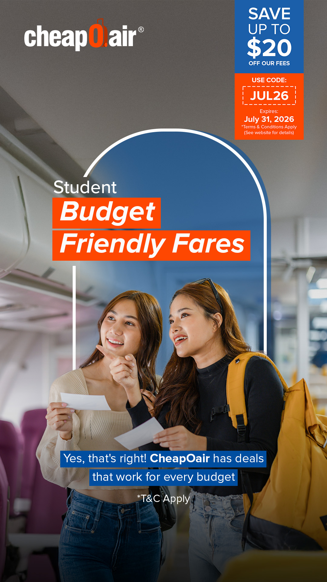 CheapOair Facebook ad