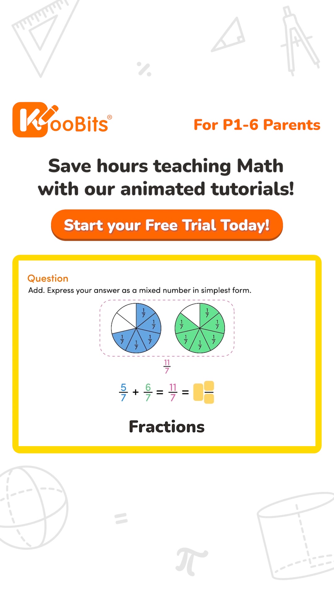 KooBits Facebook ad: Help Your Child Learn Math 4x Faster!