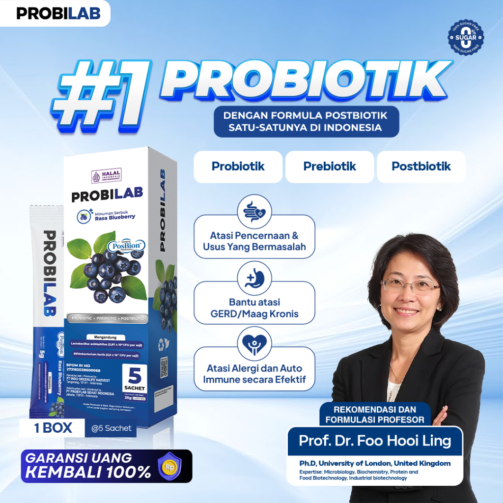 Probilab Facebook ad: Atasi Asam Lambung & Gerd dengan Probilab!