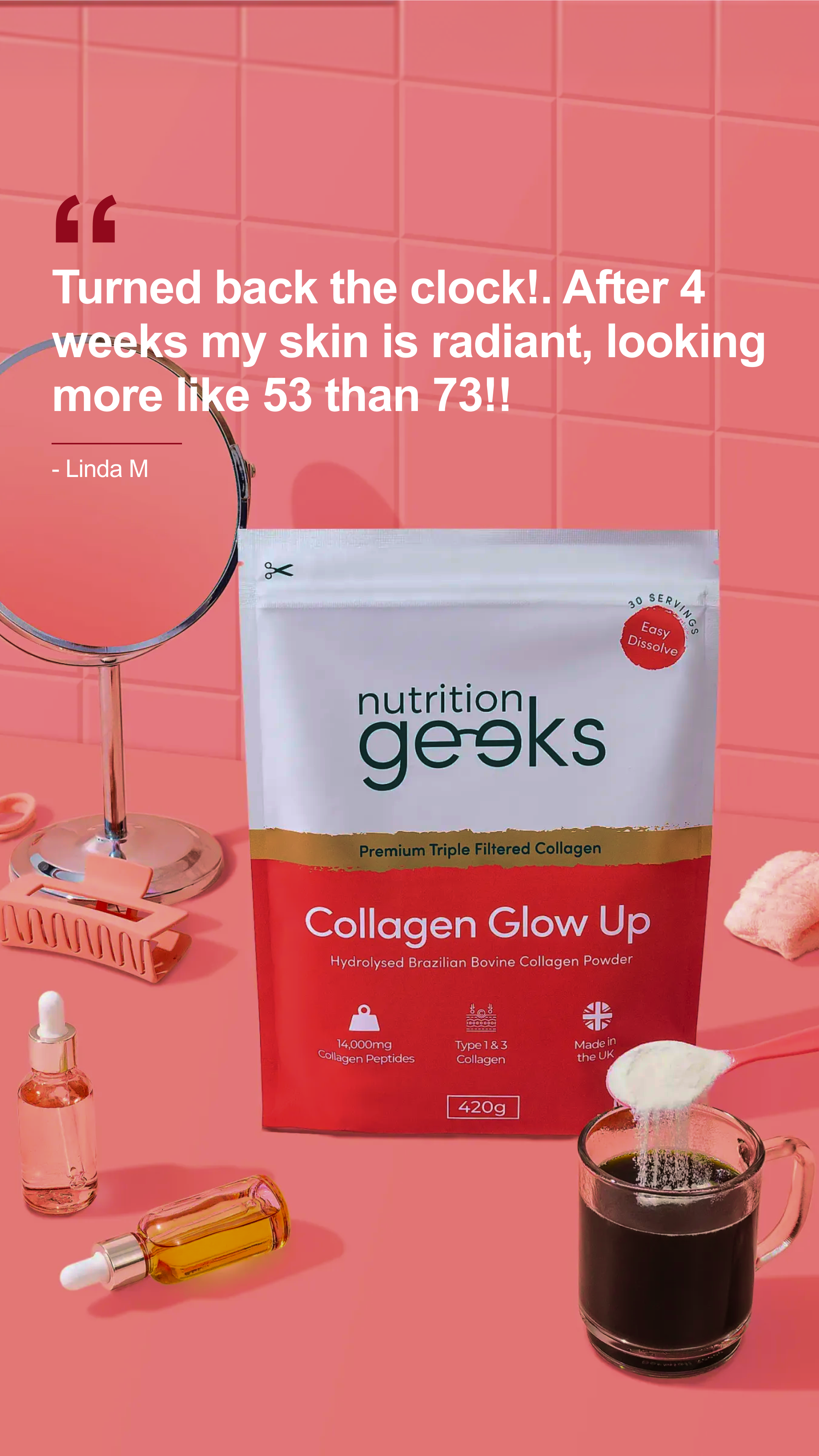Radiant Over 40 Facebook ad