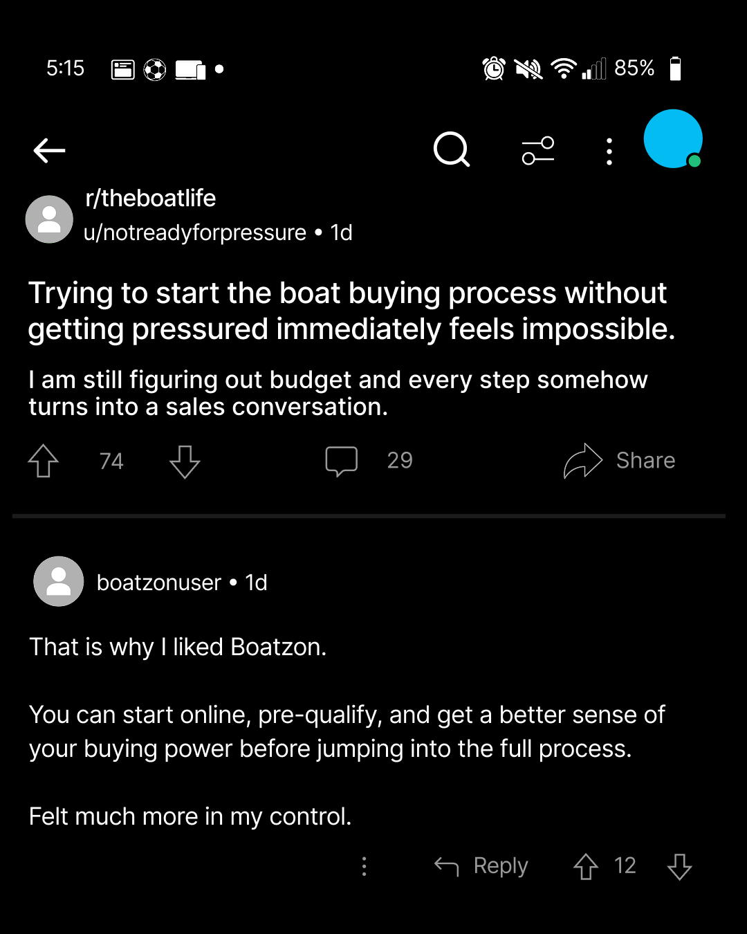 Boatzon Facebook ad