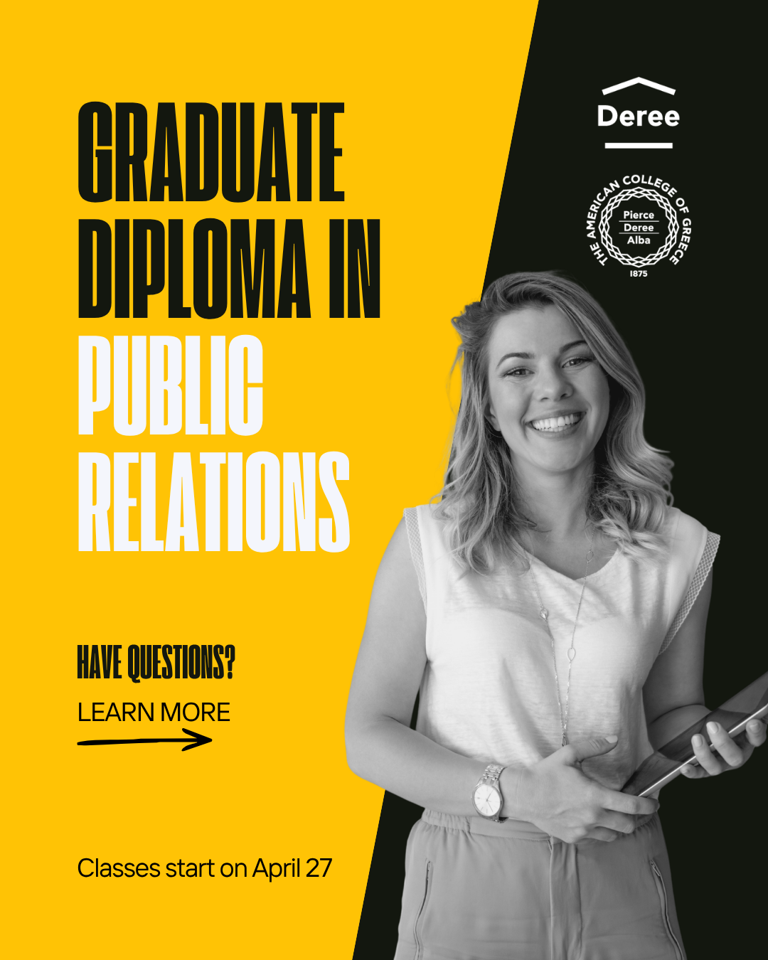 Deree - The American College of Greece Facebook ad