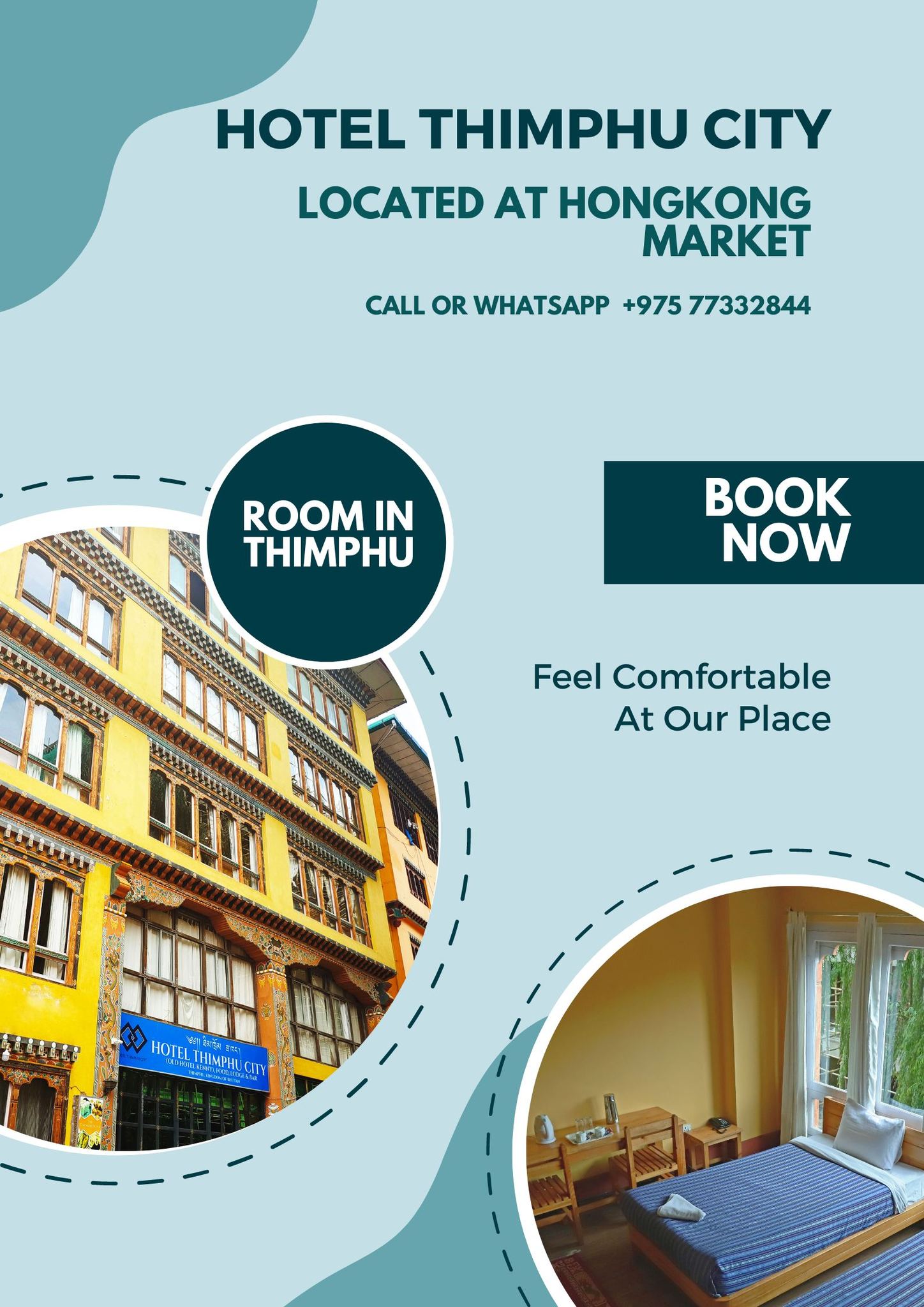 Hotel Thimphu City Facebook ad: Get the best hotel deals at Thimphu.