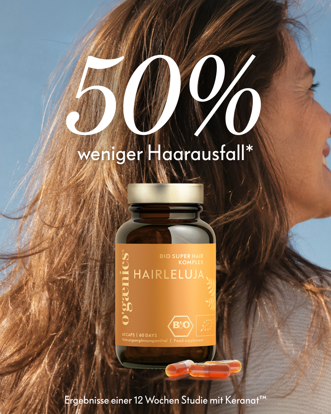 Ogænics Beauty Supplements Facebook ad: Spare bis zu 20%