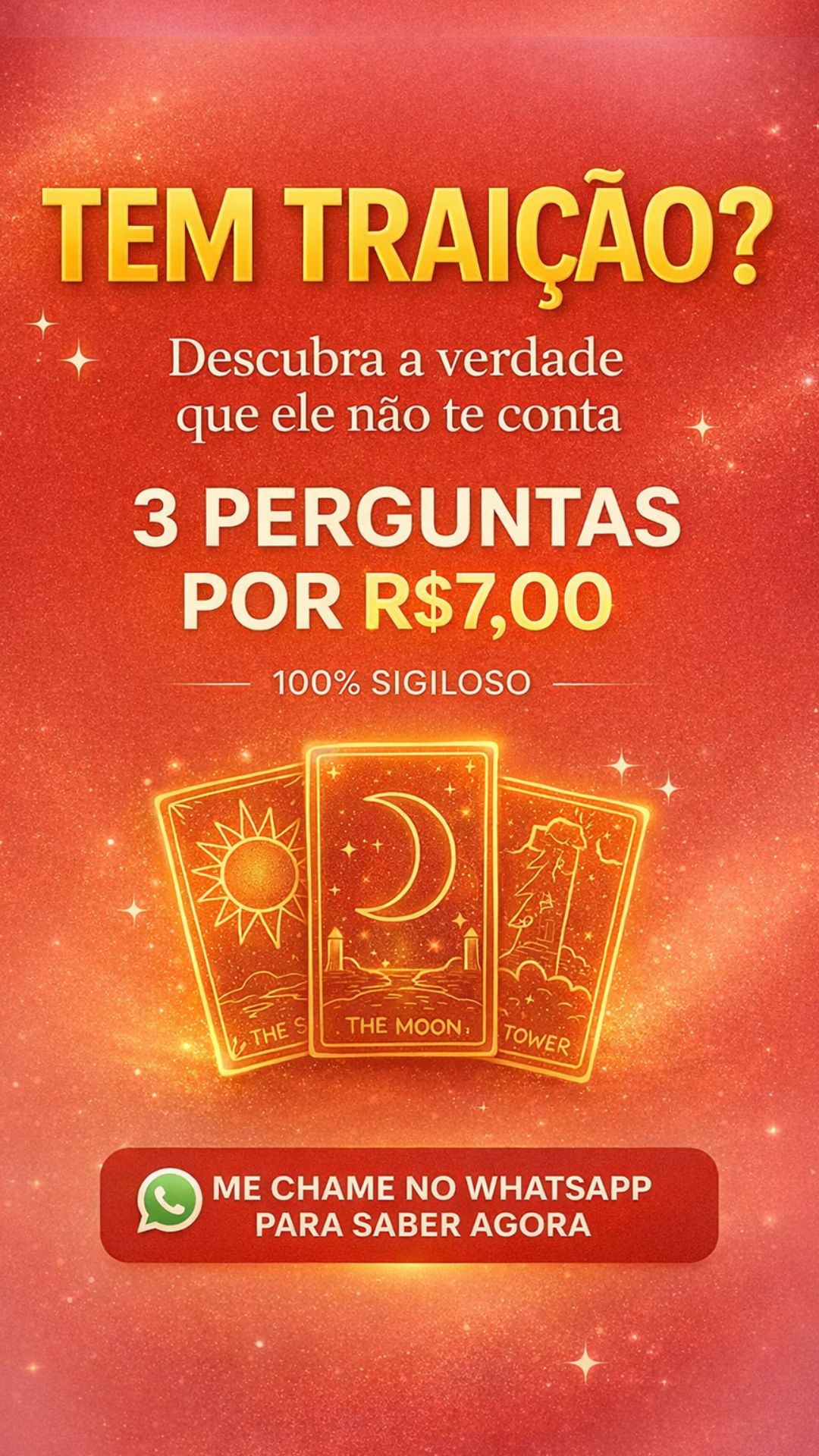 Mary Tarot Facebook ad: Me Pergunte Agora no Whatsapp