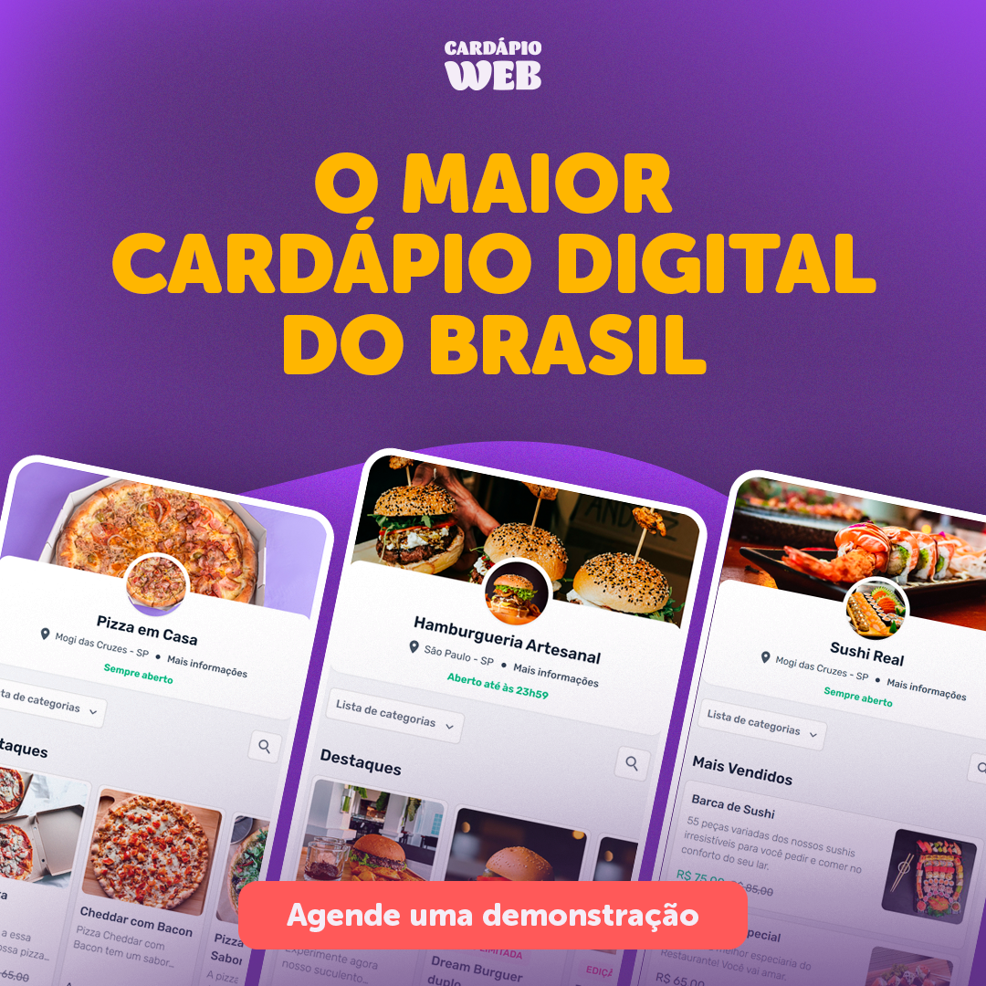 Cardápio Web Facebook ad