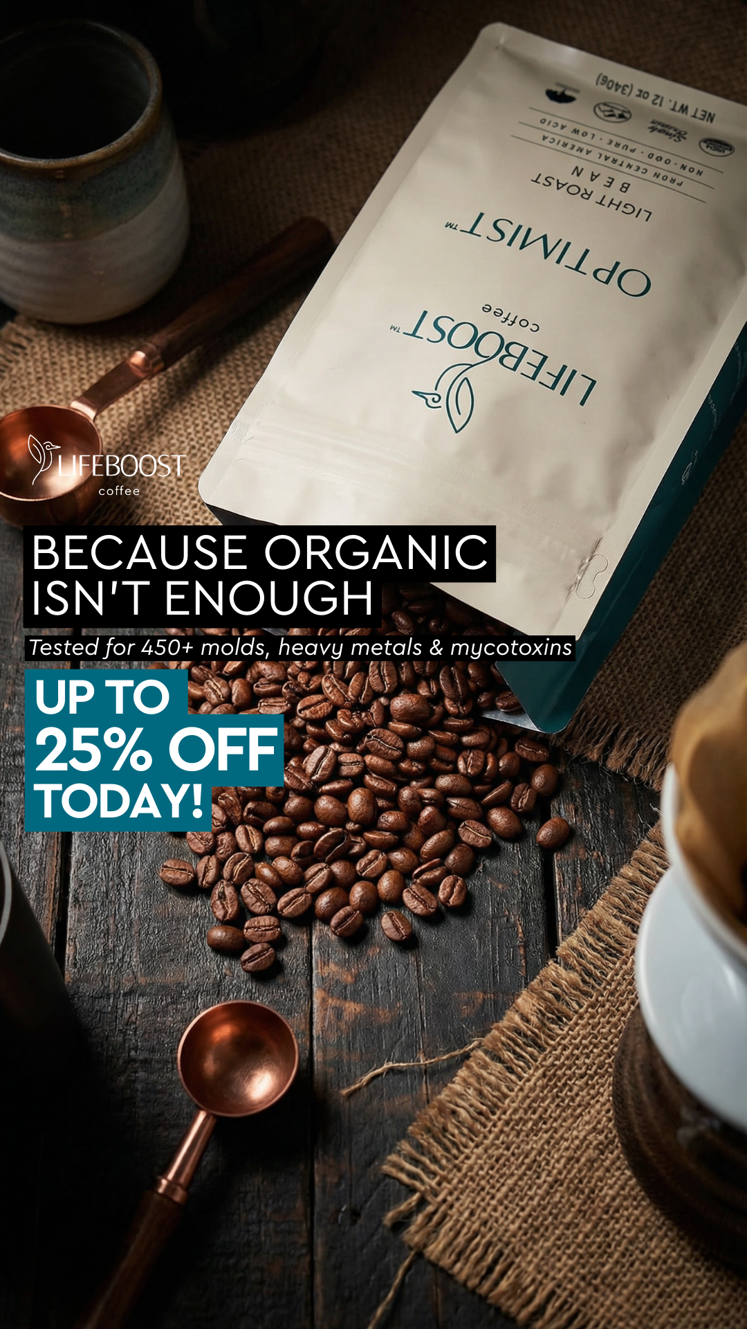 Lifeboost Coffee Facebook ad