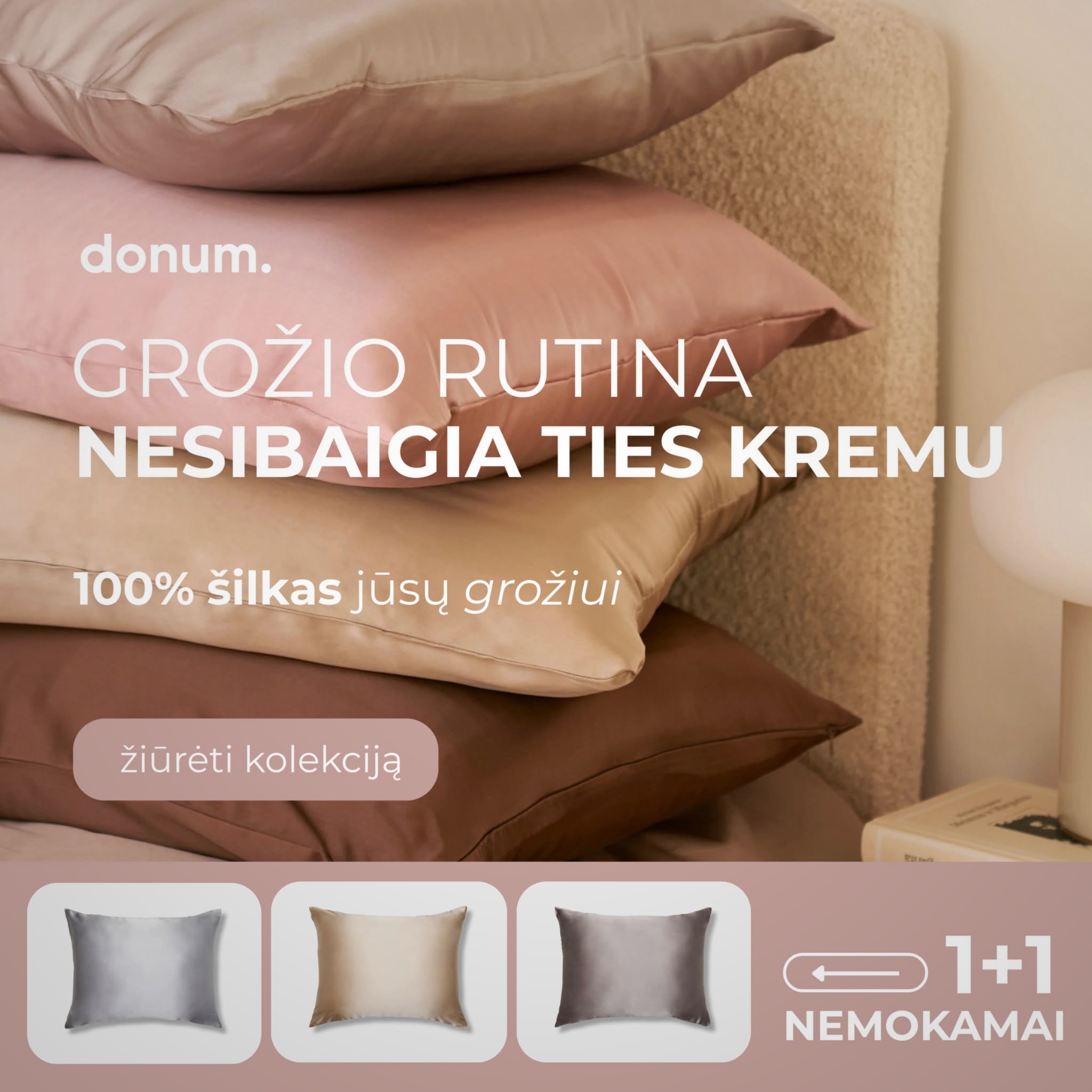 donum. Facebook ad: Jūsų odai, 100% šilkas