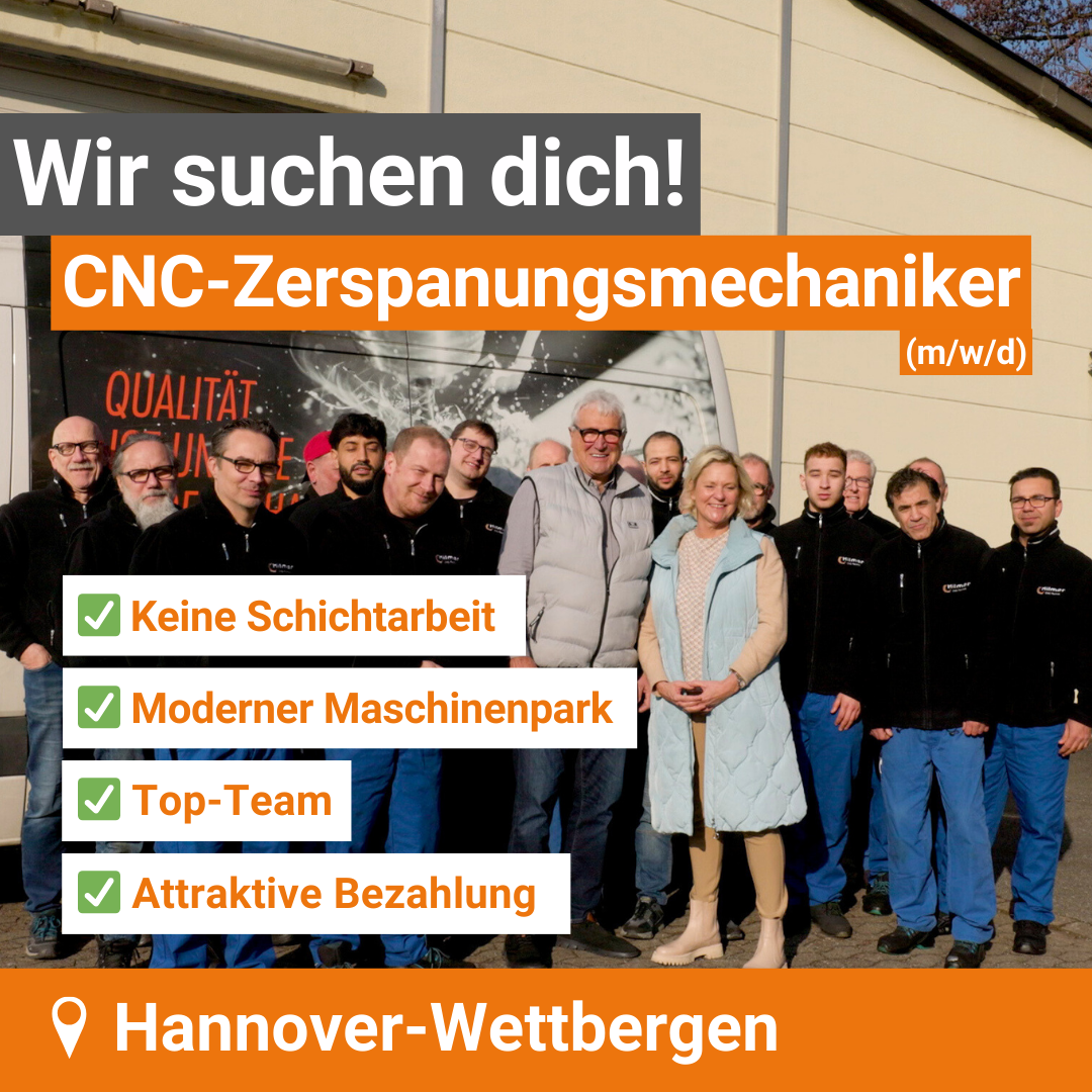 Hilmer GmbH CNC-Technik Facebook ad: CNC-Zerspanungsmechaniker (m/w/d) - Drehen oder Fräsen