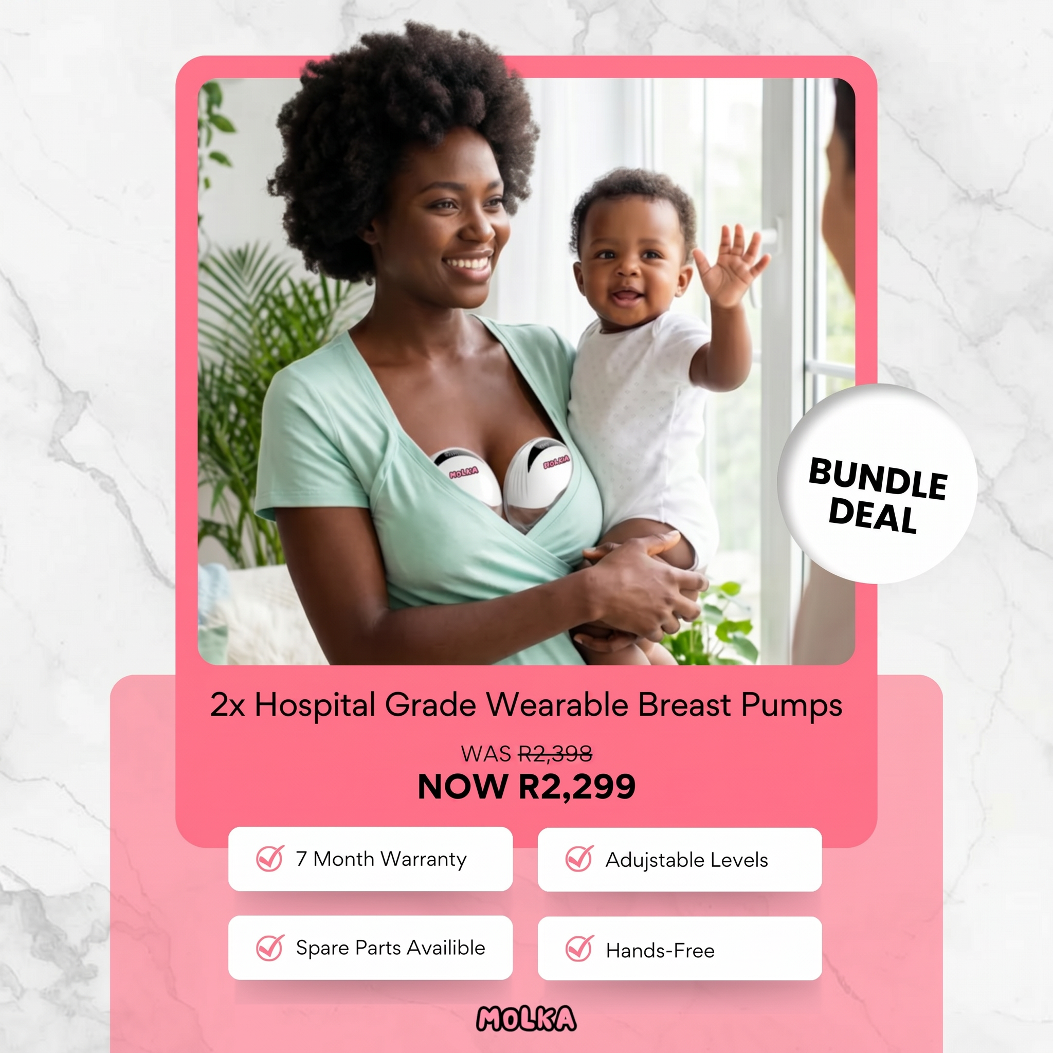 Molka Pumps Facebook ad: Find Quiet in the Chaos