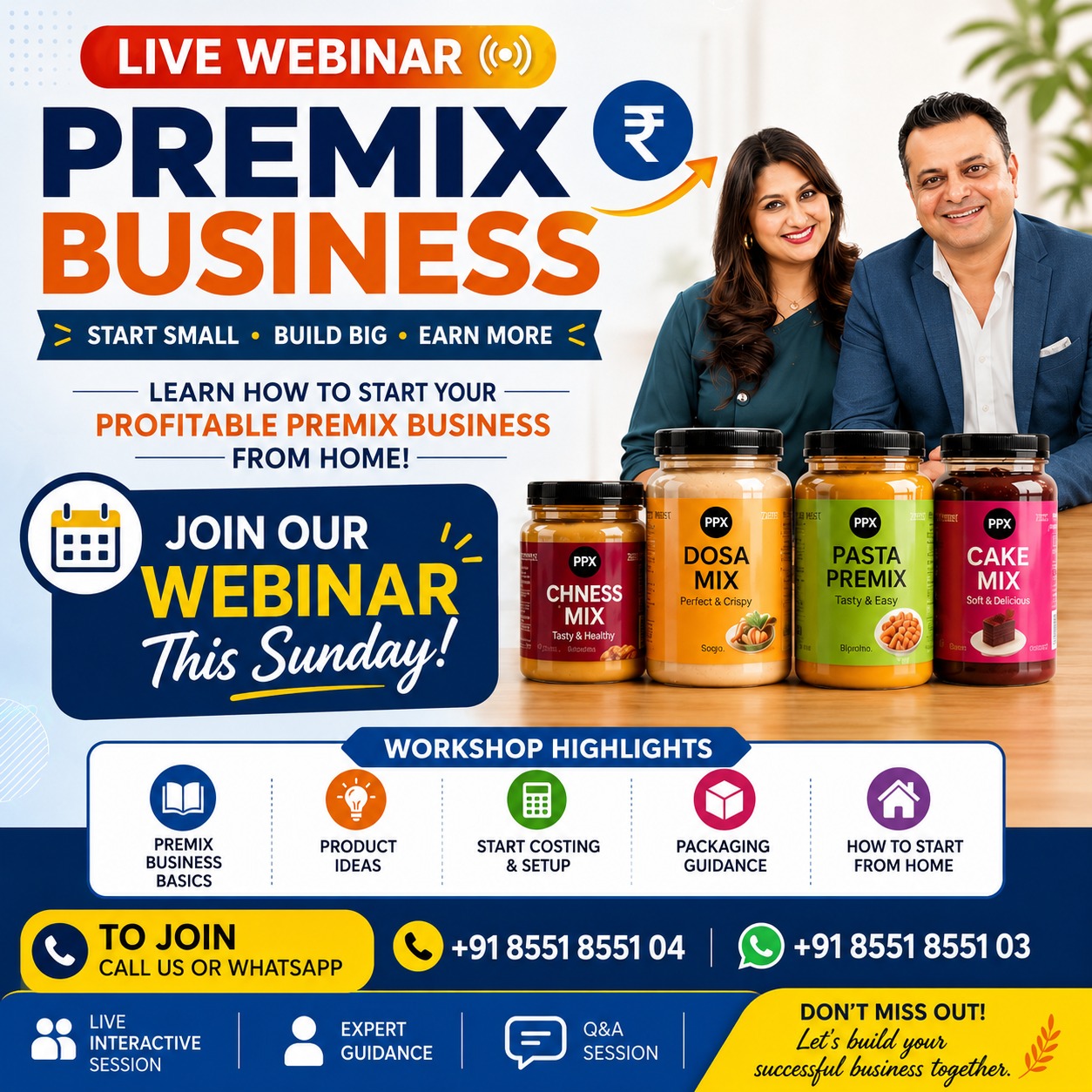 Om Sai Cooking Class Facebook ad: Premix Special Live Business Masterclass
