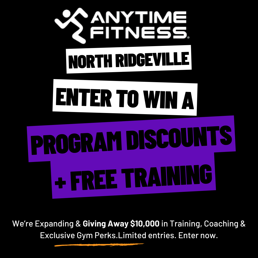 Anytime Fitness North Ridgeville Facebook ad: ๐๐ฎ๐ซ๐ง ๐
๐๐ญ & ๐๐๐ ๐๐๐!