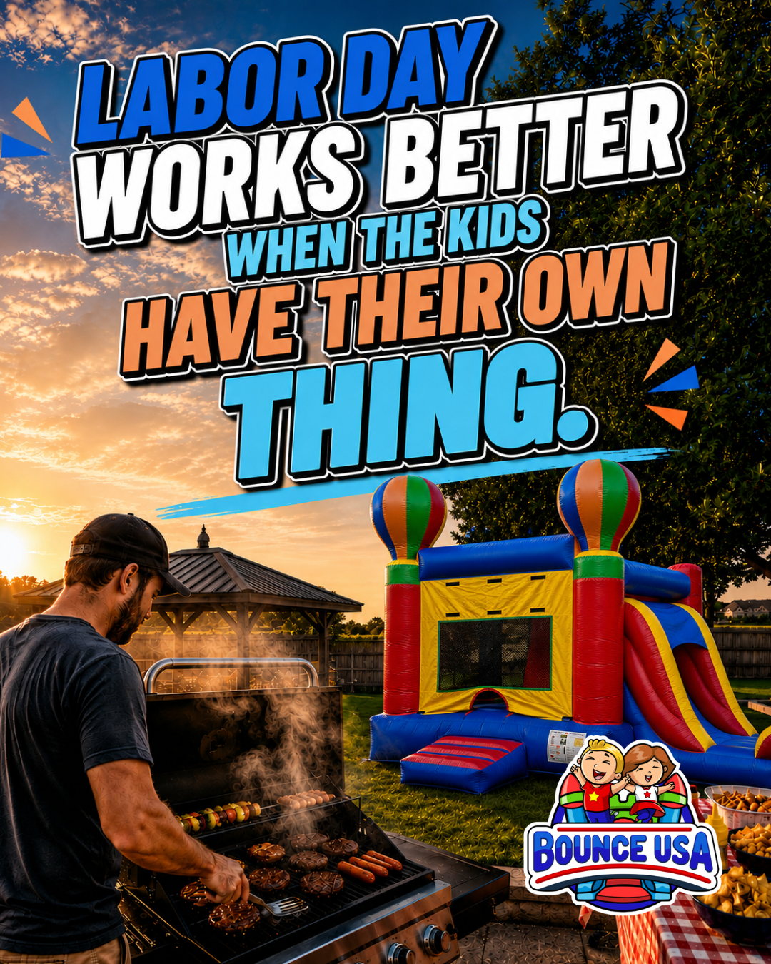 Bounce USA Facebook ad: Make Labor Day Fun