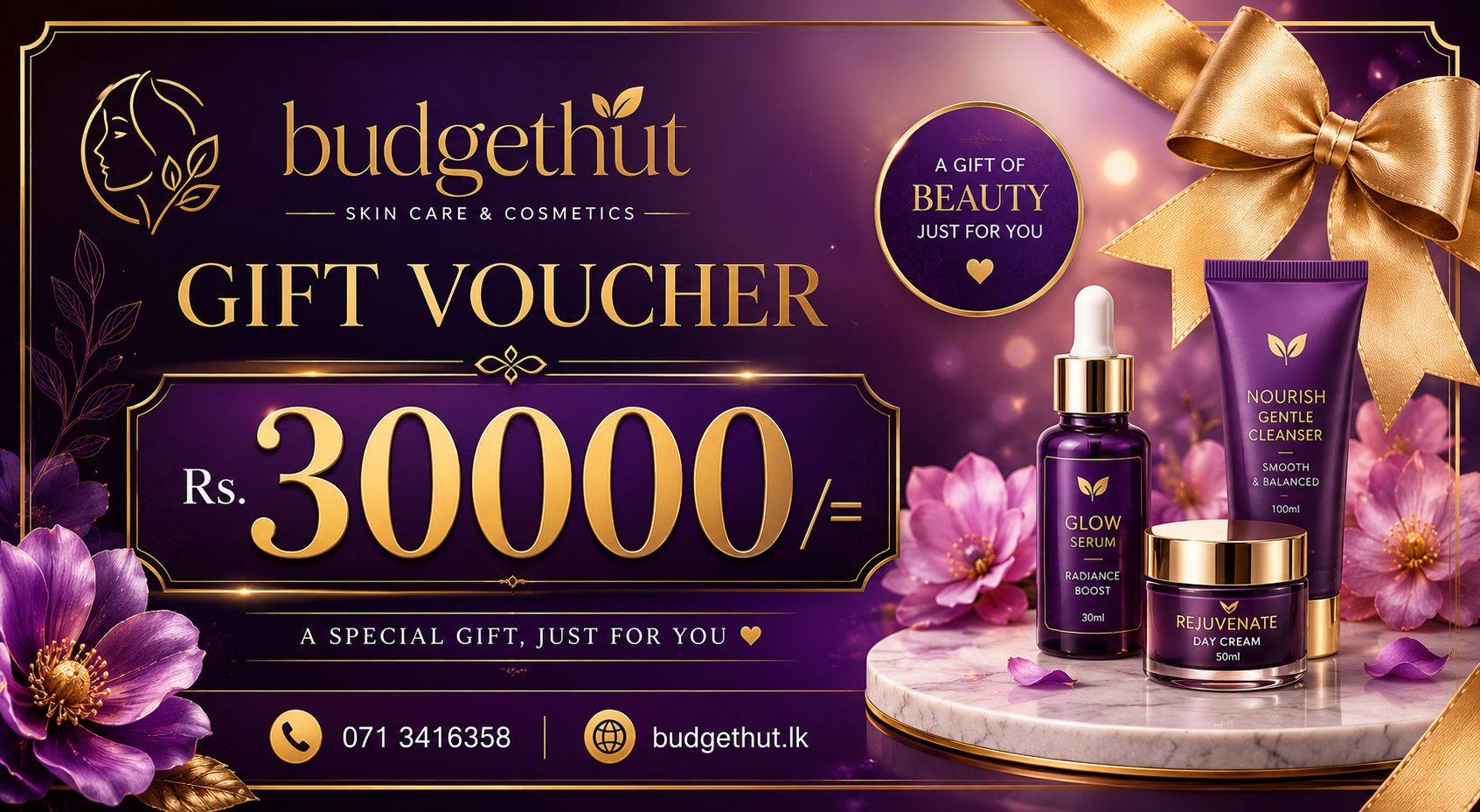 BUDGET HUT Facebook ad: ඔන්න 30,000/= ඔයා කැමති ඕනම නිශ්පාදන අපෙන් මිලදී…