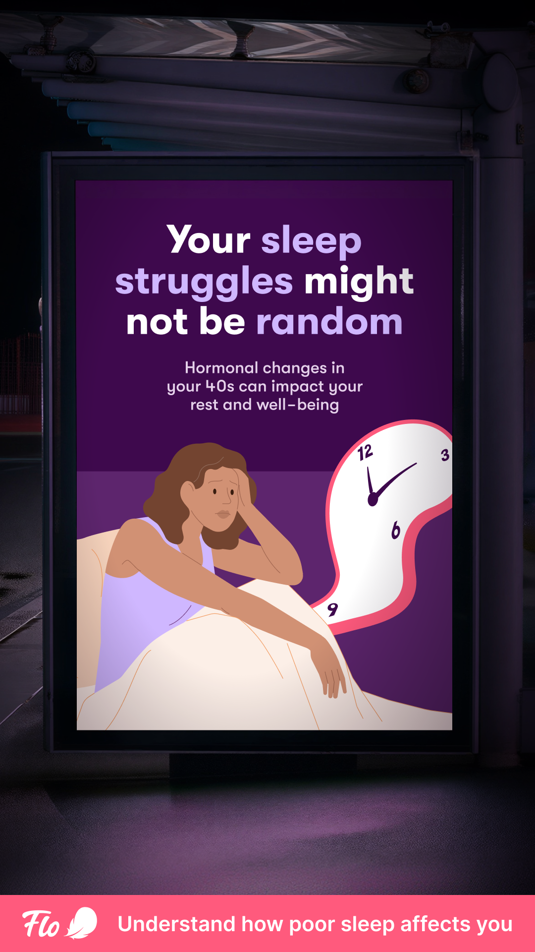 Flo Health App Facebook ad: Try Flo and never look back