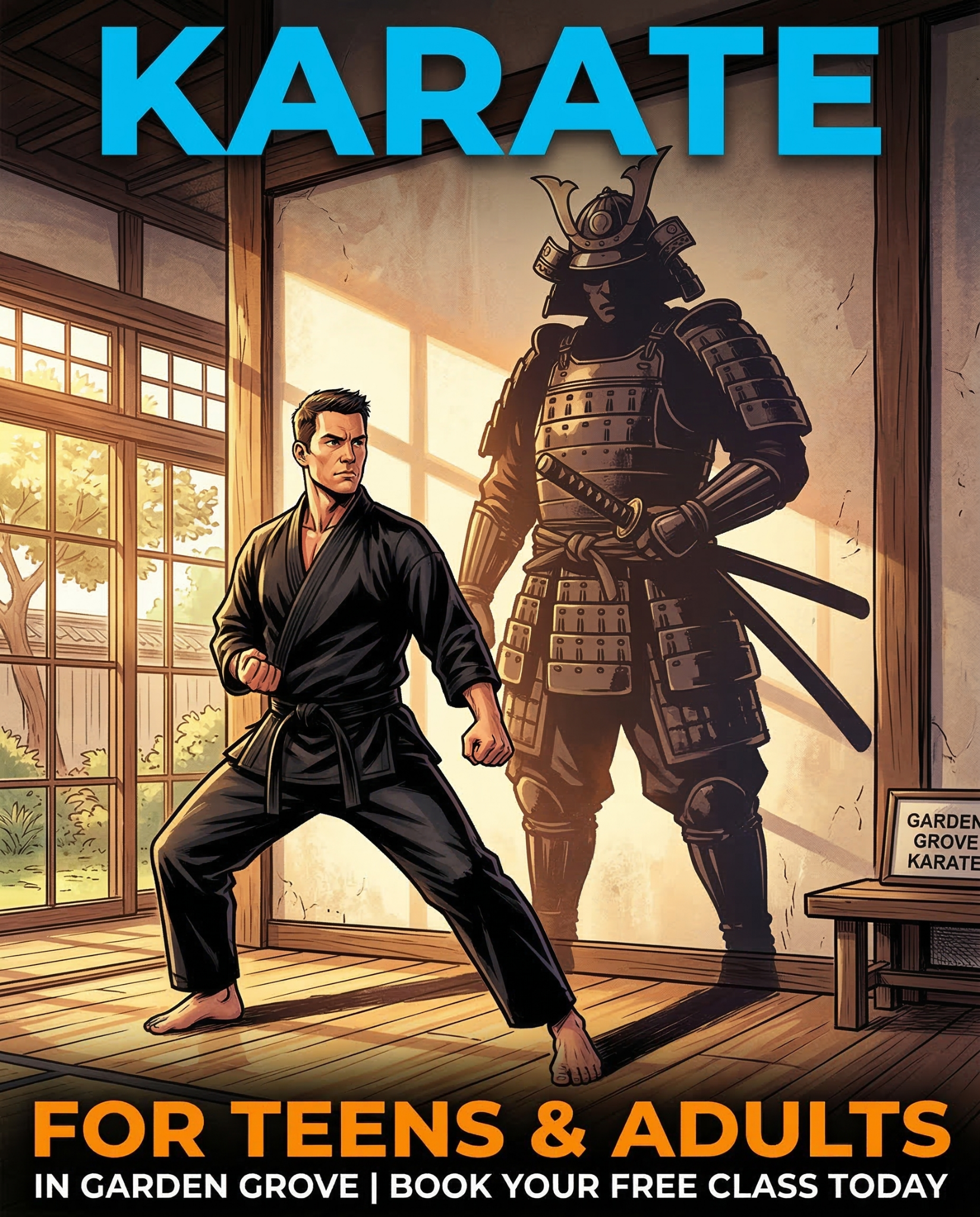United Kenpo Karate Studio Facebook ad: Free Karate Class in Garden Grove