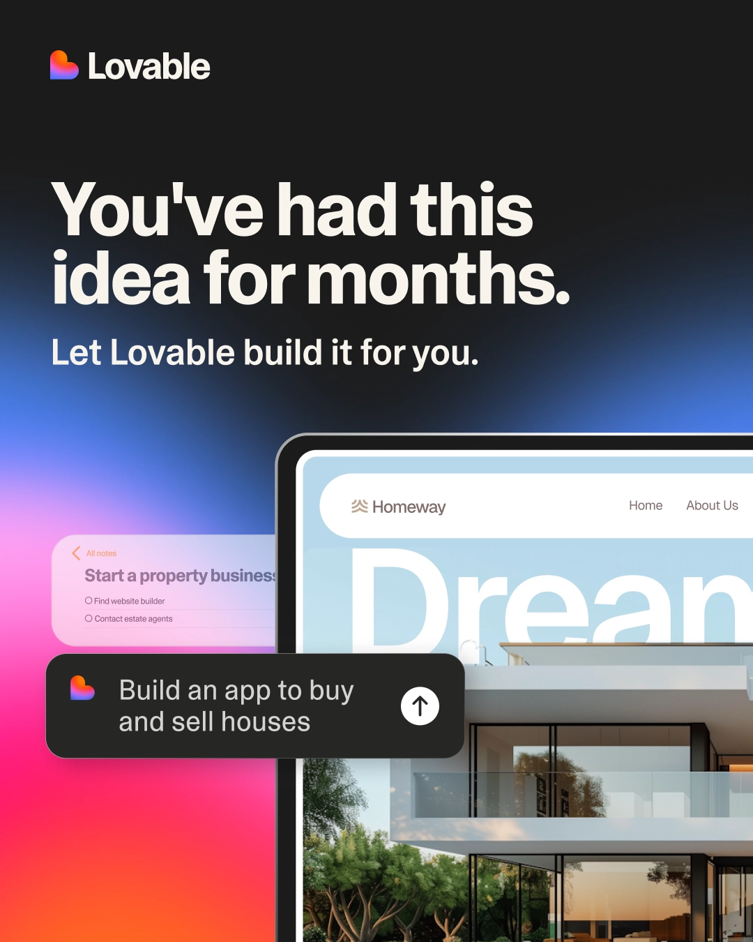 Lovable.dev Facebook ad