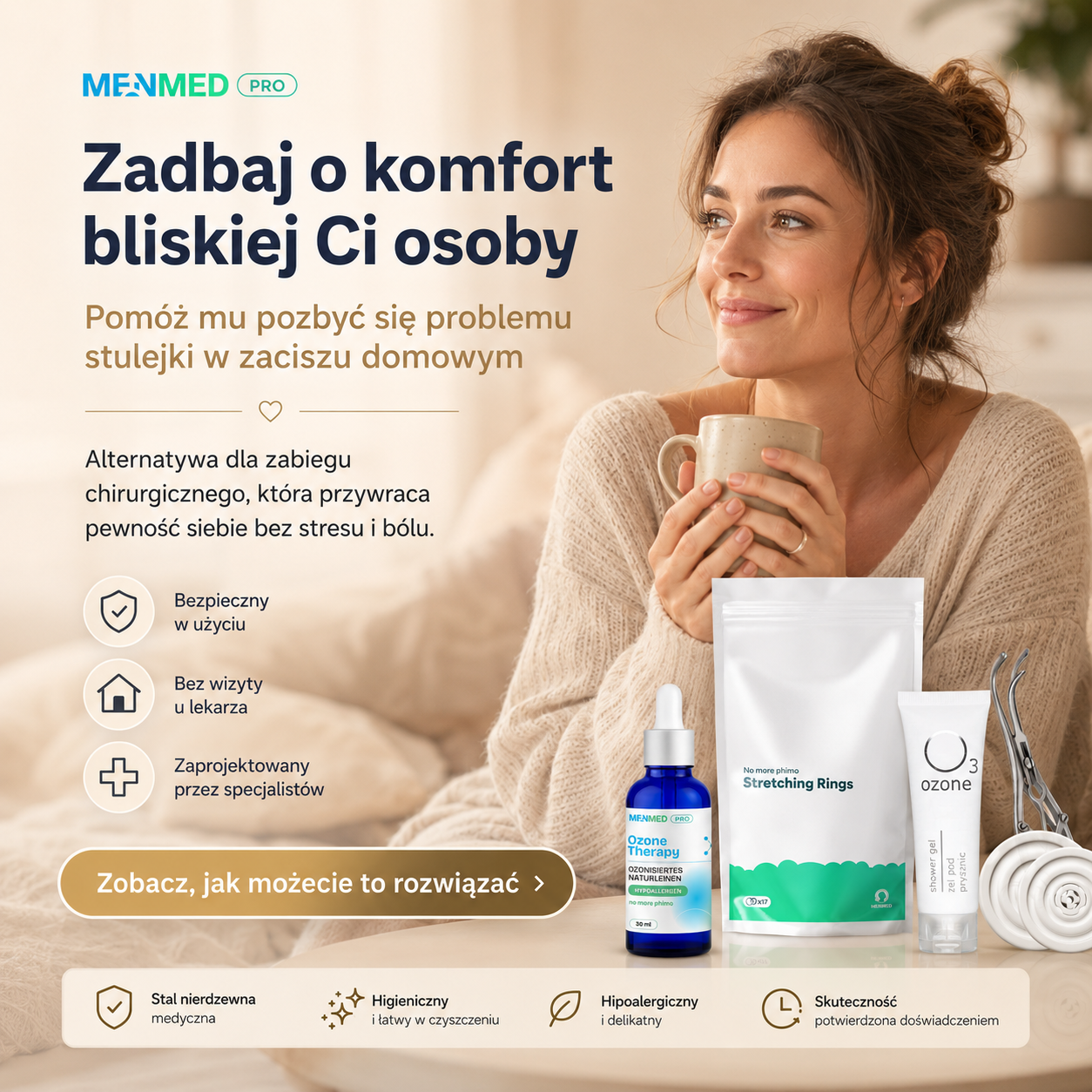 MenMed Facebook ad: Dyskretny prezent dla niego