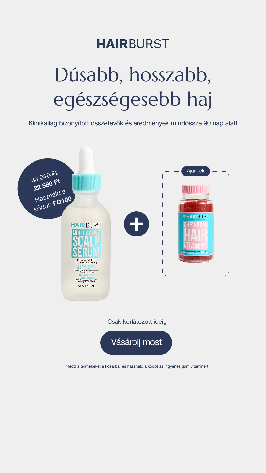 Hairburst Hungary Facebook ad