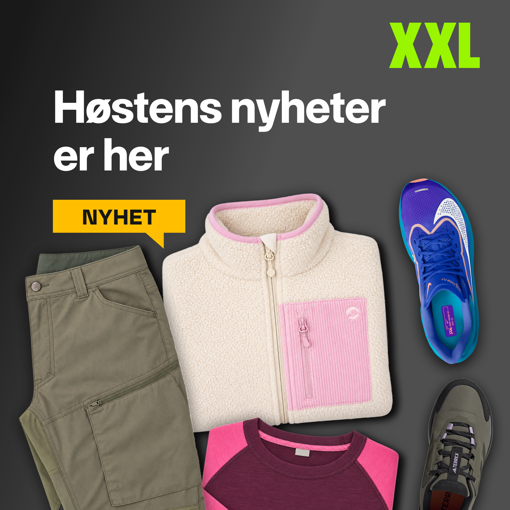 XXL Sport & Villmark Facebook ad: Nye favoritter for den nye sesongen