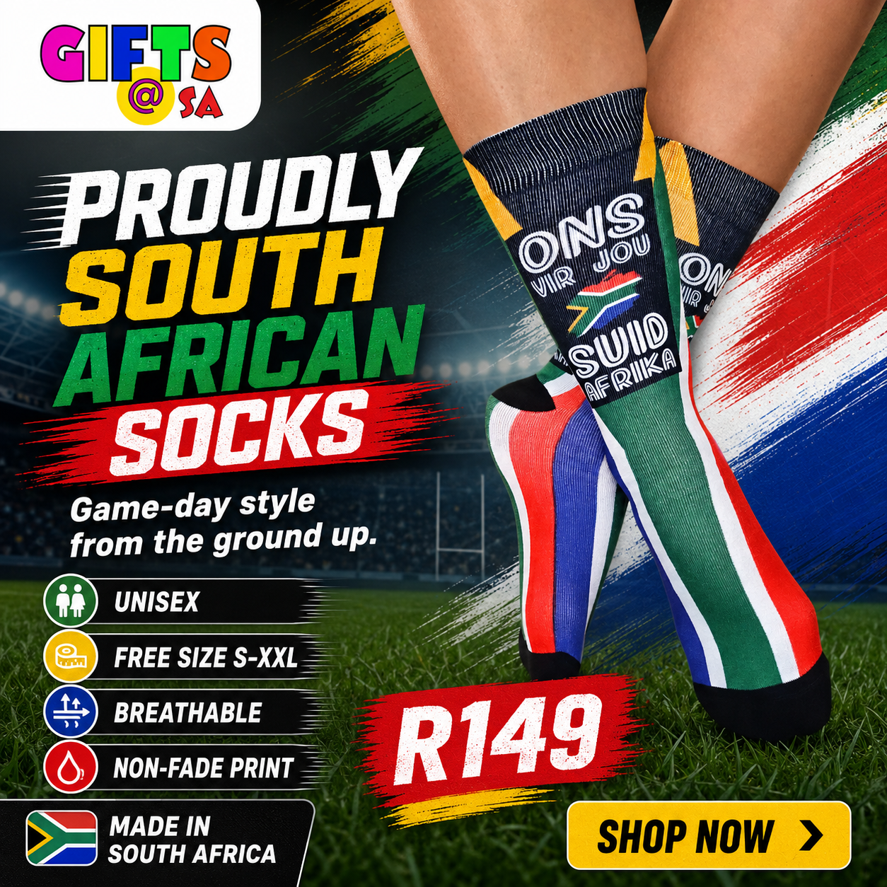Gifts At Facebook ad: Novelty Socks South Africa | Funky & Funny Socks