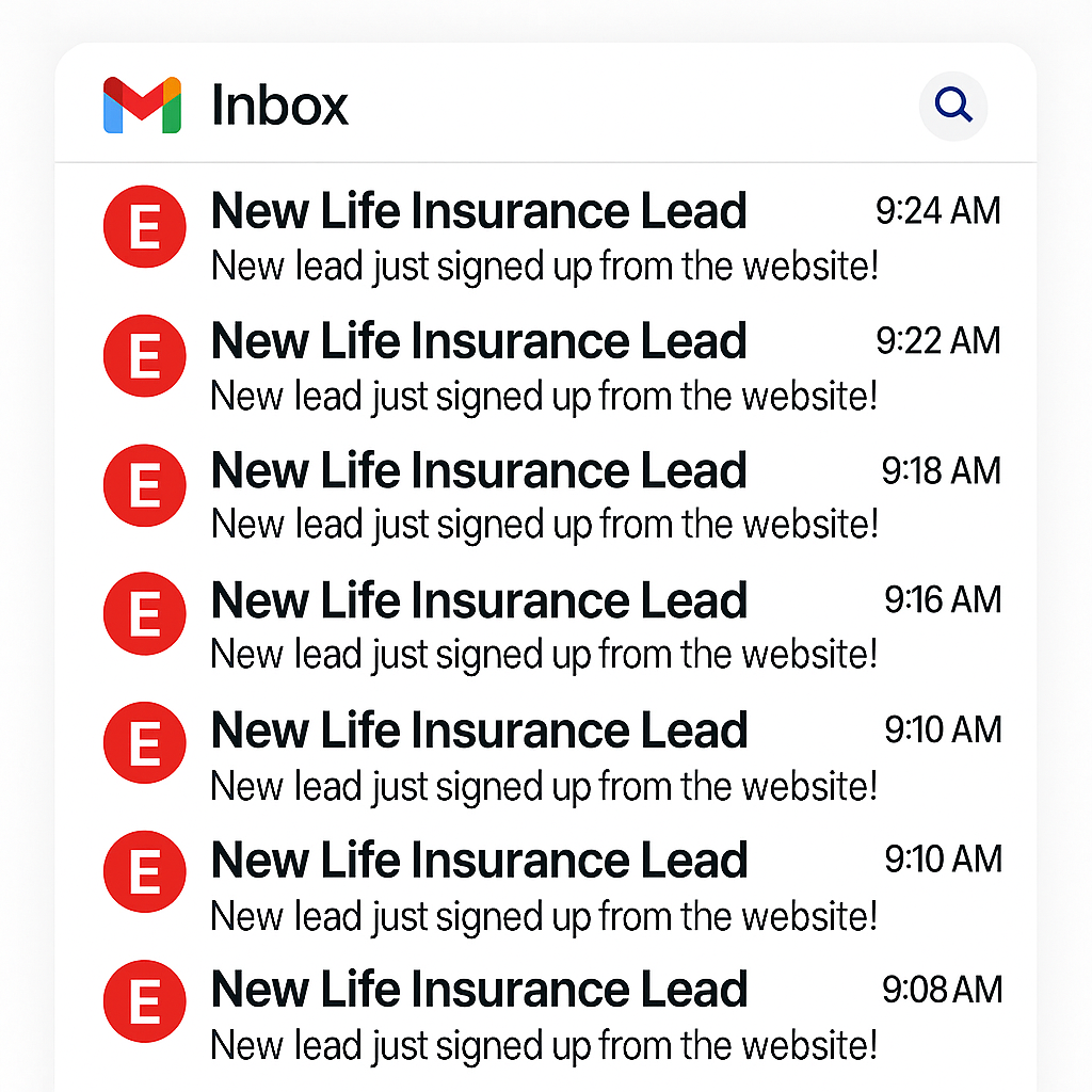 Erch Media, LLC Facebook ad: Your Next Life Insurance Client Is One Lead Away