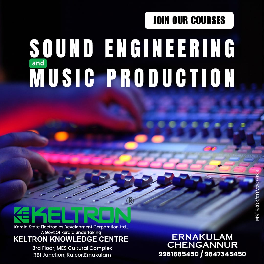 Sound Engineering Courses & Music Production Courses Facebook ad: Transform your passion for audio into a recognized…