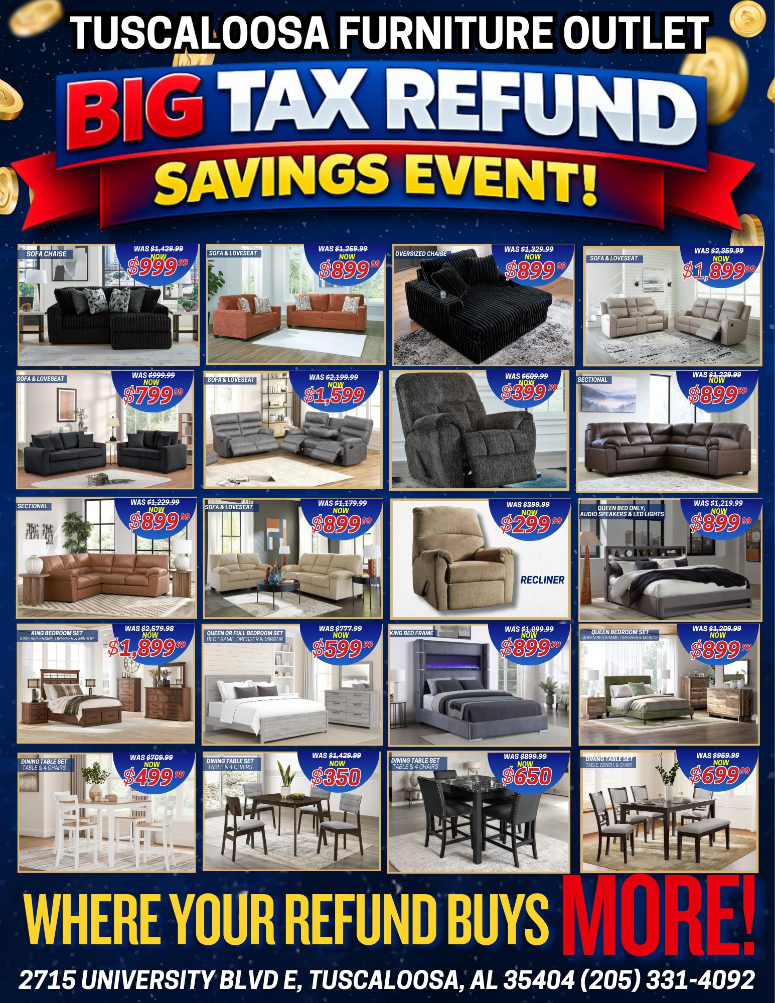 Tuscaloosa Furniture Outlet Facebook ad