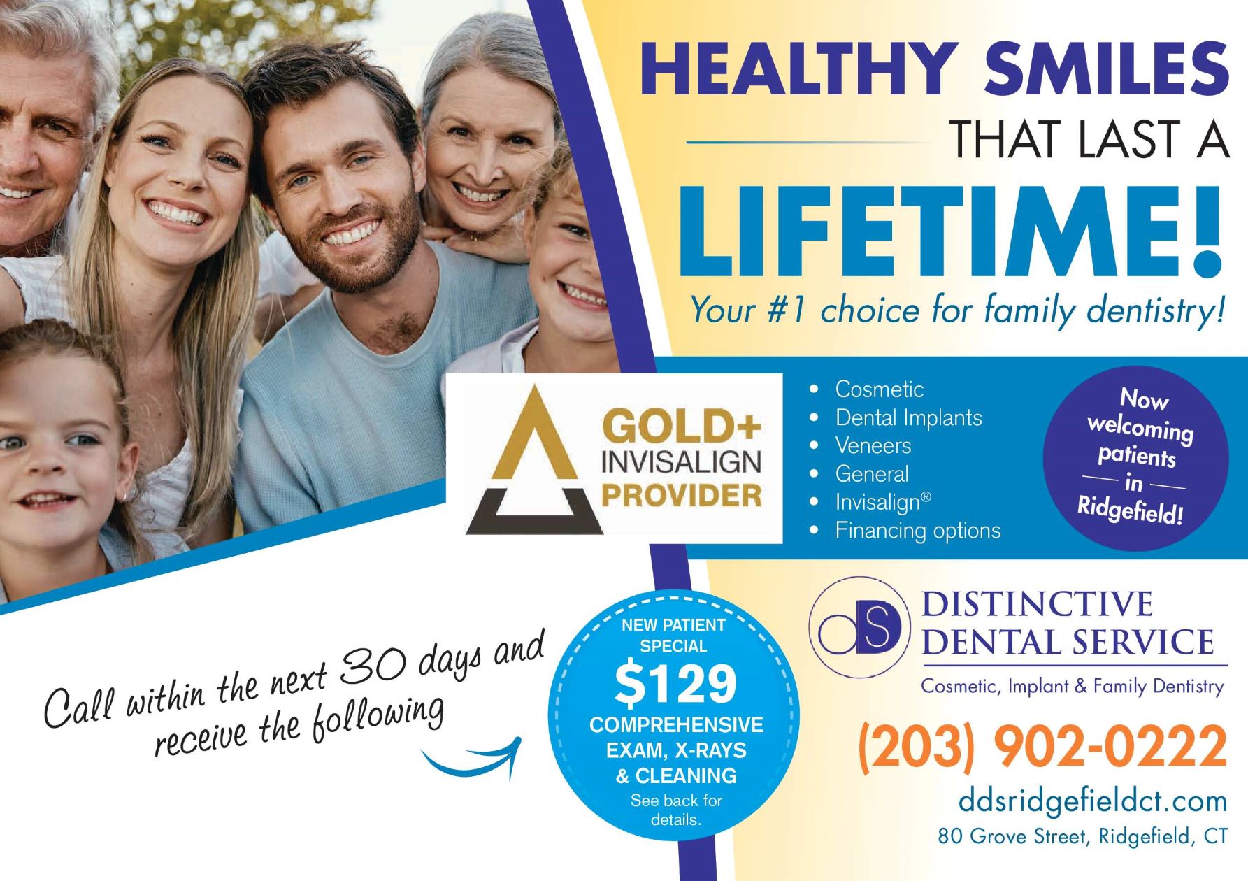 Distinctive Dental Service Ridgefield Facebook ad: Come and experience Ridgefield's newest Dental office!