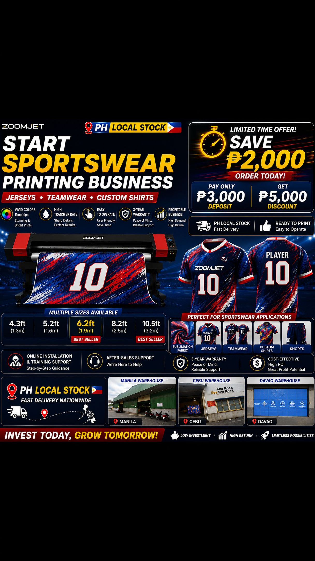 Zoomjet Printer Facebook ad: Contact Now!