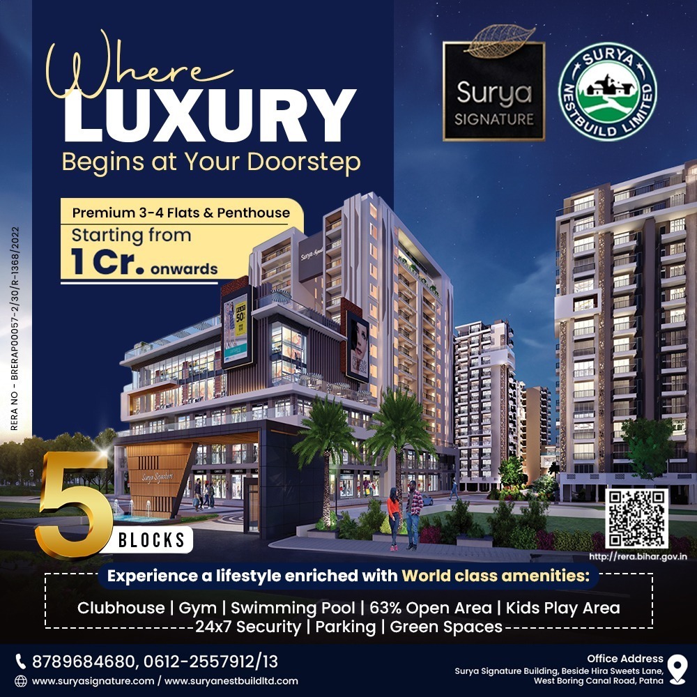 Surya Nestbuild Ltd Facebook ad: 3-4BHK Premium Flat and Penthouse - PATNA