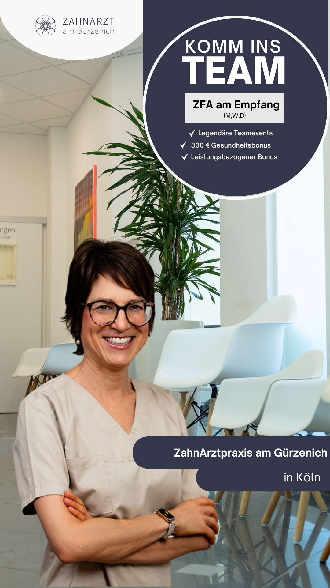 ZahnArzt am Gürzenich Facebook ad from Mar 23, 2026