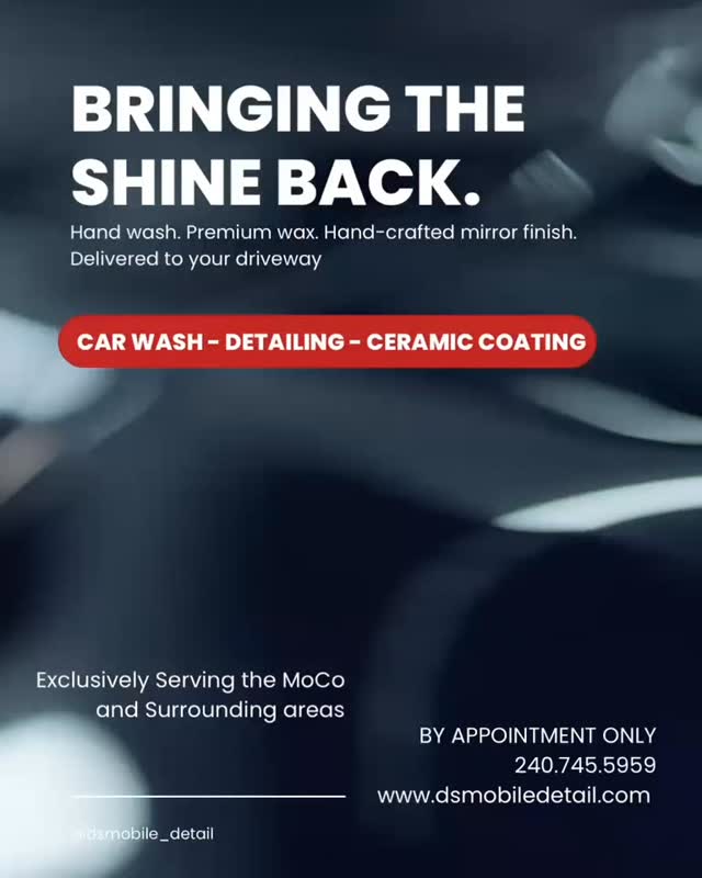 DS Mobile Detailing Facebook ad: Luxury isn’t rushed.