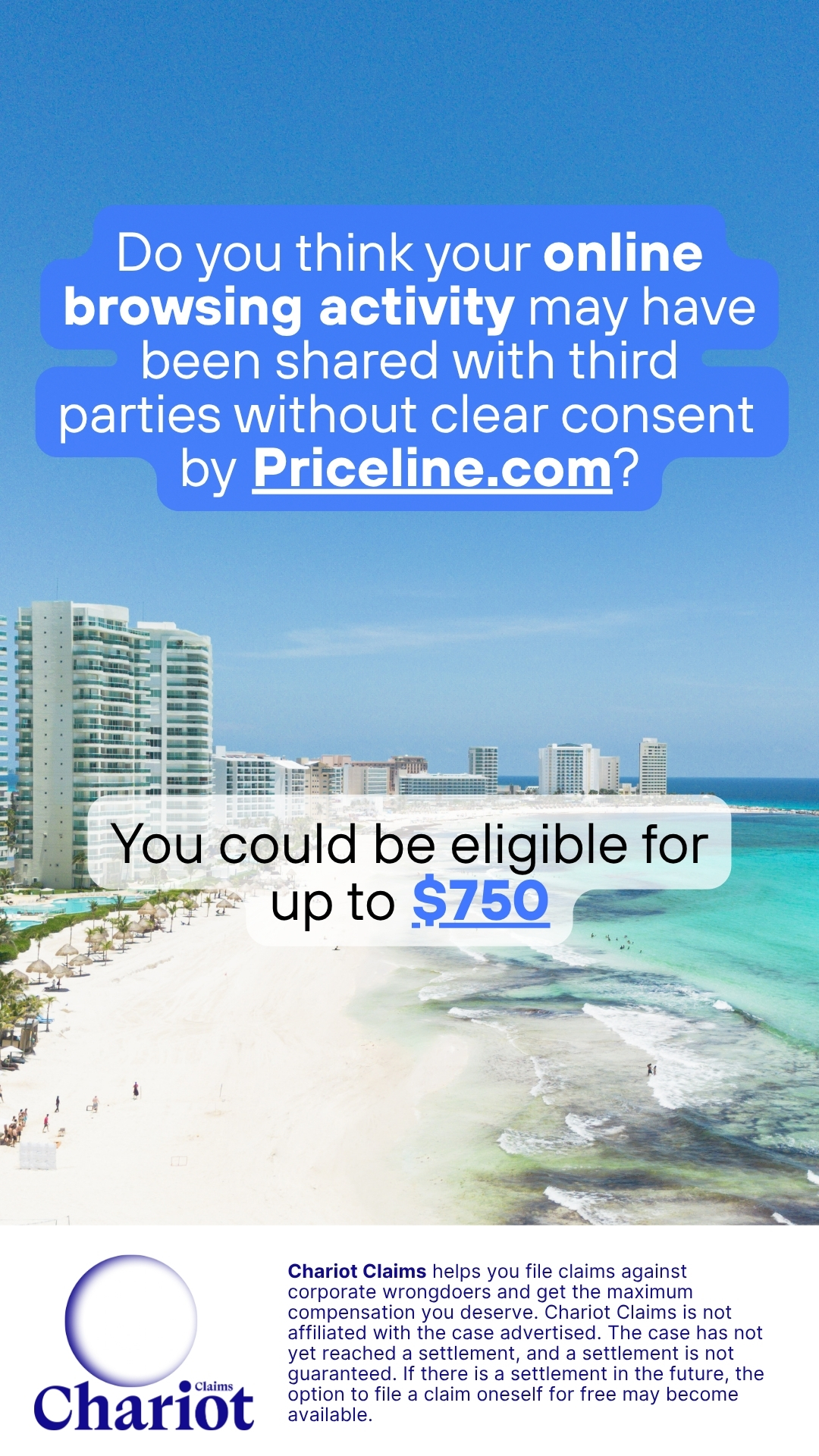 Chariot Claims - formerly ClaimClam Facebook ad