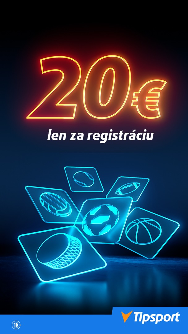 Tipsport SK Facebook ad: Bonus 20 EUR len za registráciu!