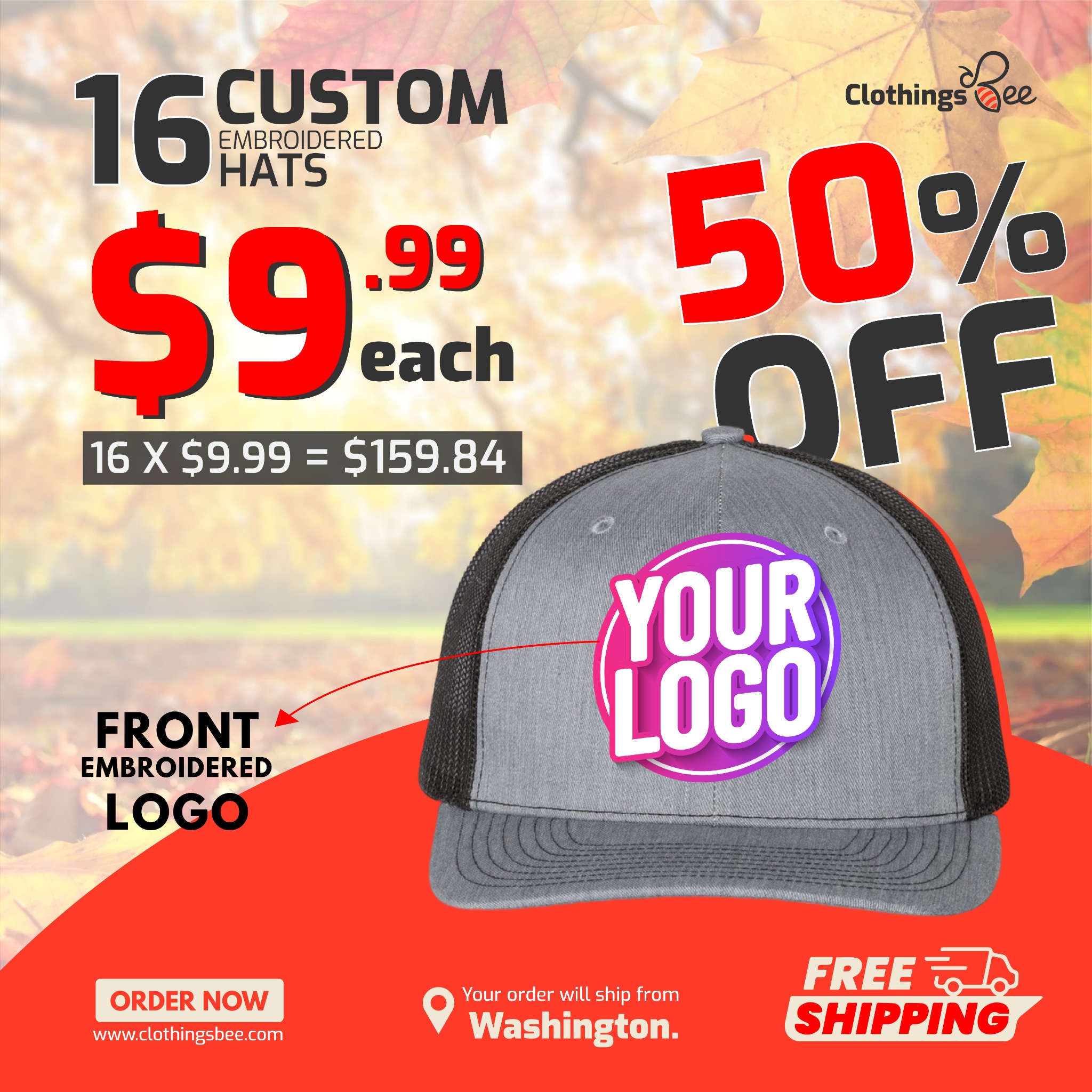 Clothings Bee Facebook ad: 50% OFF!