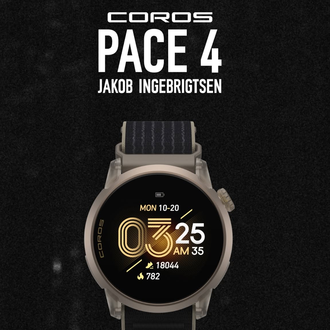 COROS España Facebook ad: COROS PACE 4 JAKOB INGEBRIGTSEN