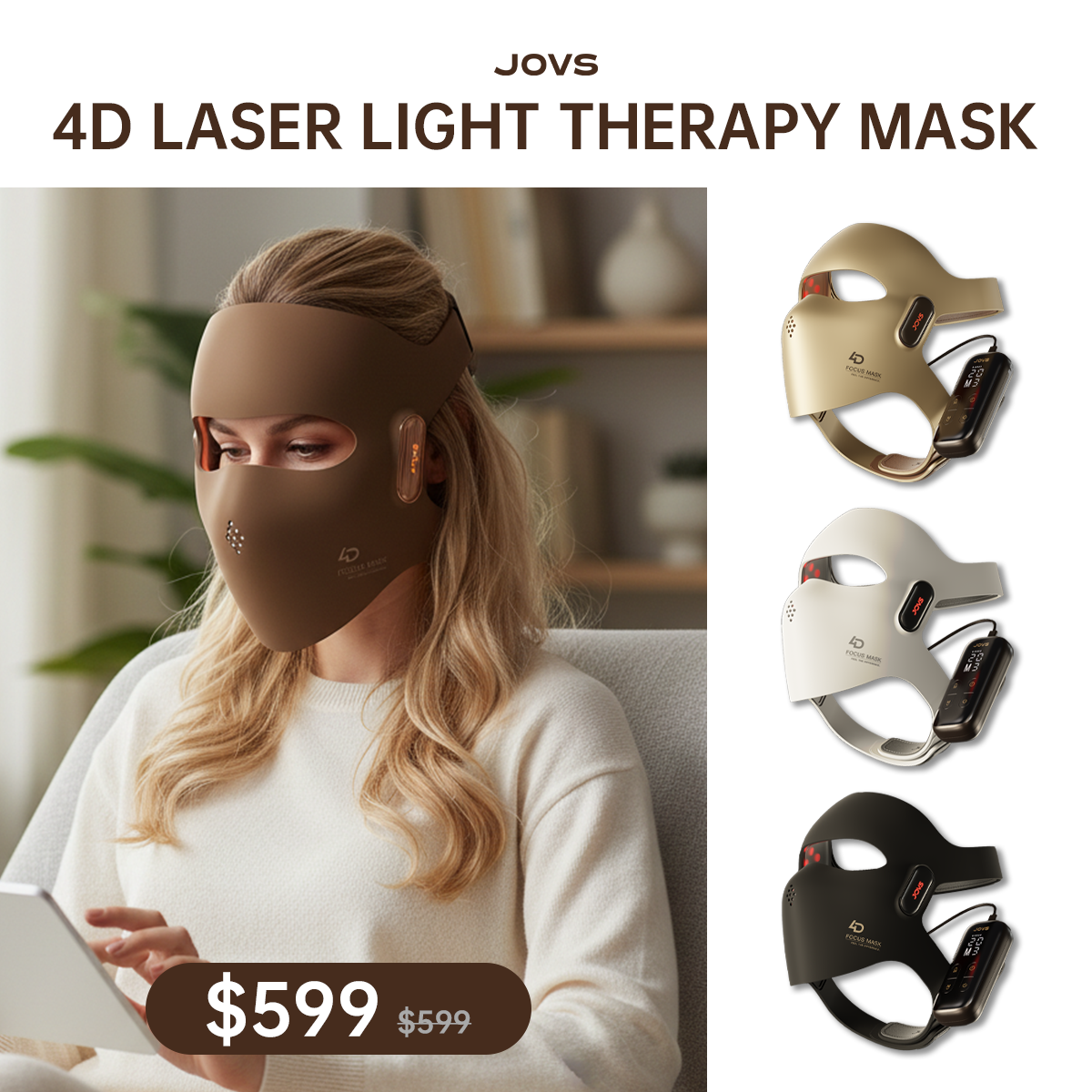 JOVS Europe Facebook ad: JOVS 4D: Better than LED. Save €135 Now!