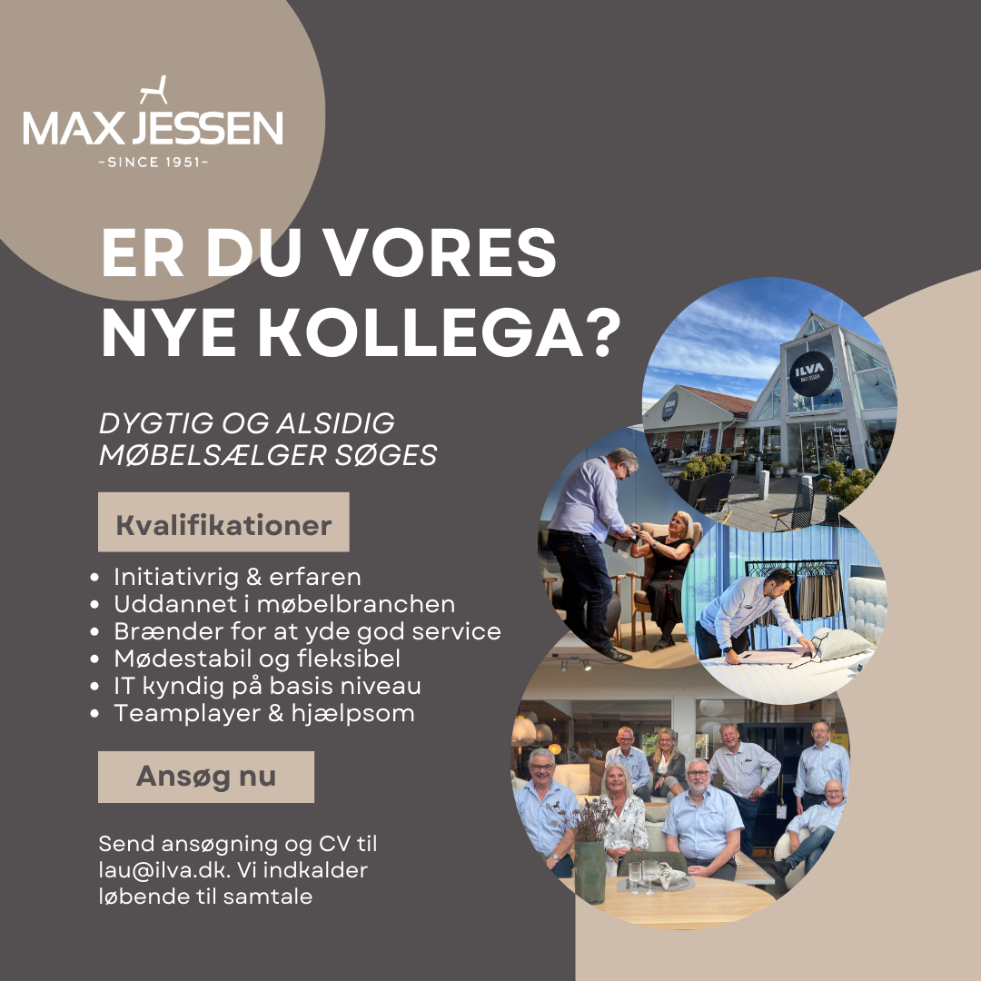 Max Jessen Facebook ad: Læs mere om stillingen og ansøg her