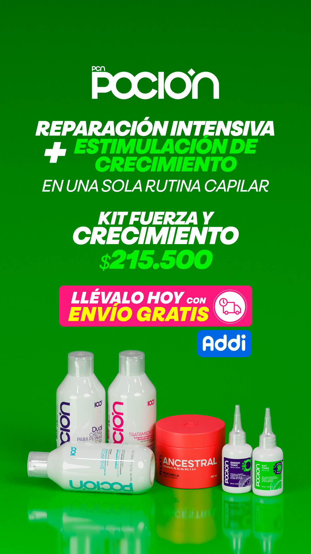 La Pocion Facebook ad: Kit Fuerza y Crecimiento, con envío gratis