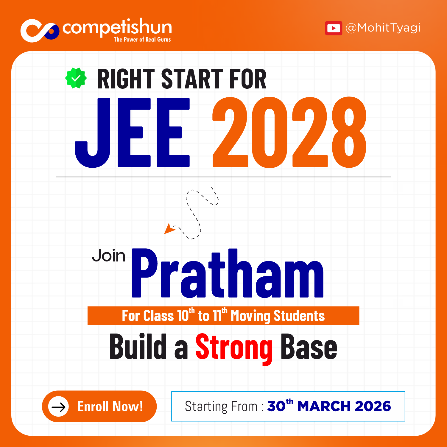 Competishun Facebook ad: Build a Strong Base for JEE
