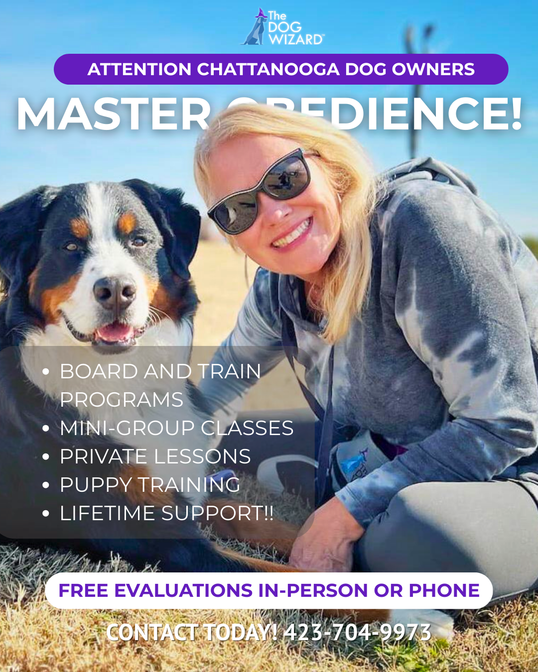 The Dog Wizard Chattanooga Facebook ad from Oct 19, 2025