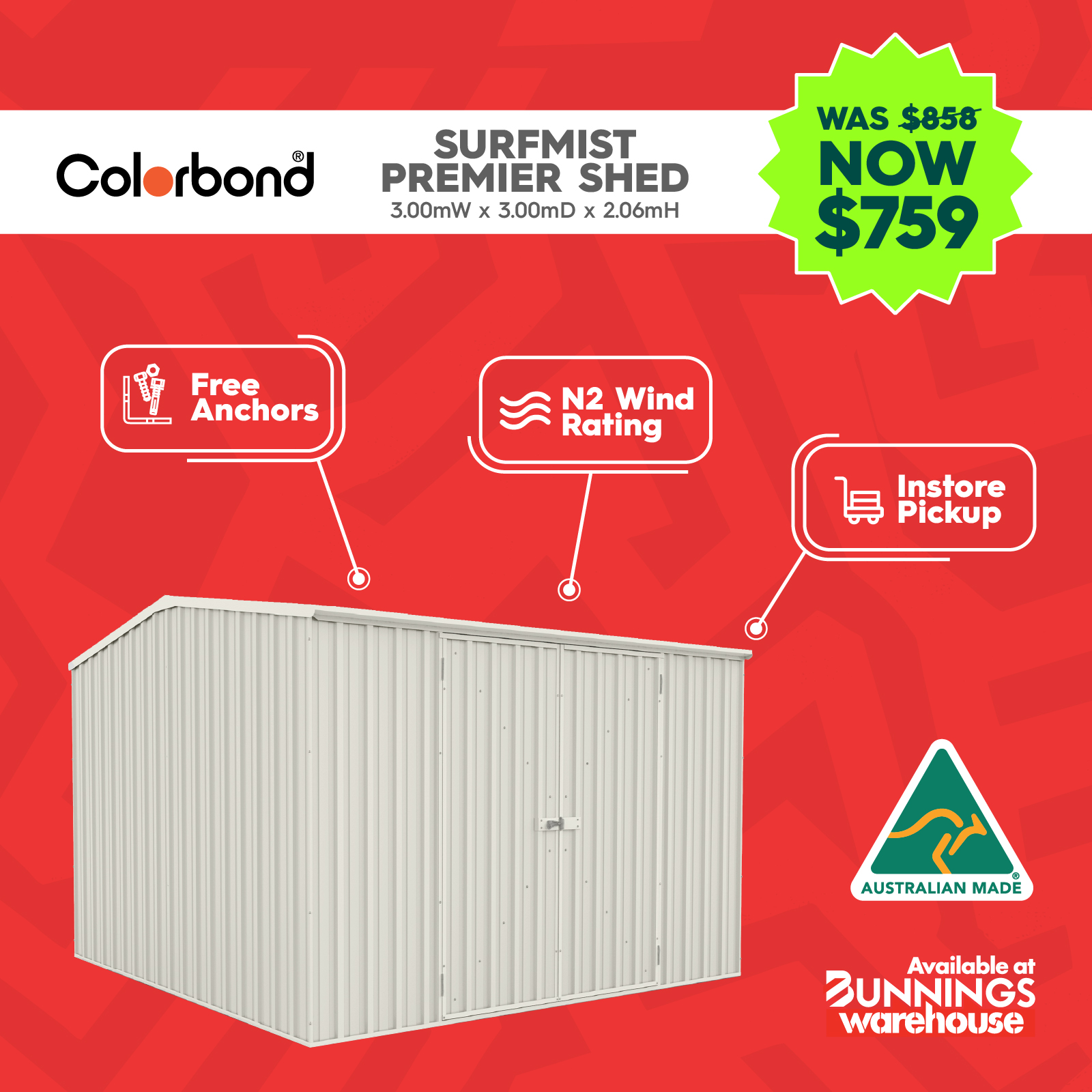 Absco Sheds Facebook ad