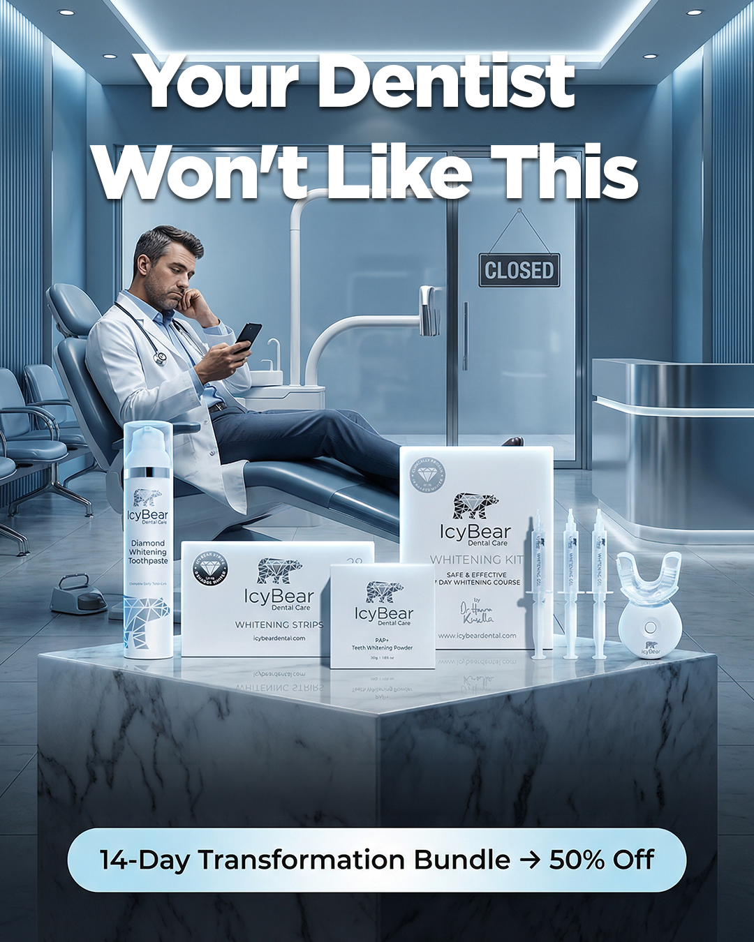 Icy Bear Dental Facebook ad