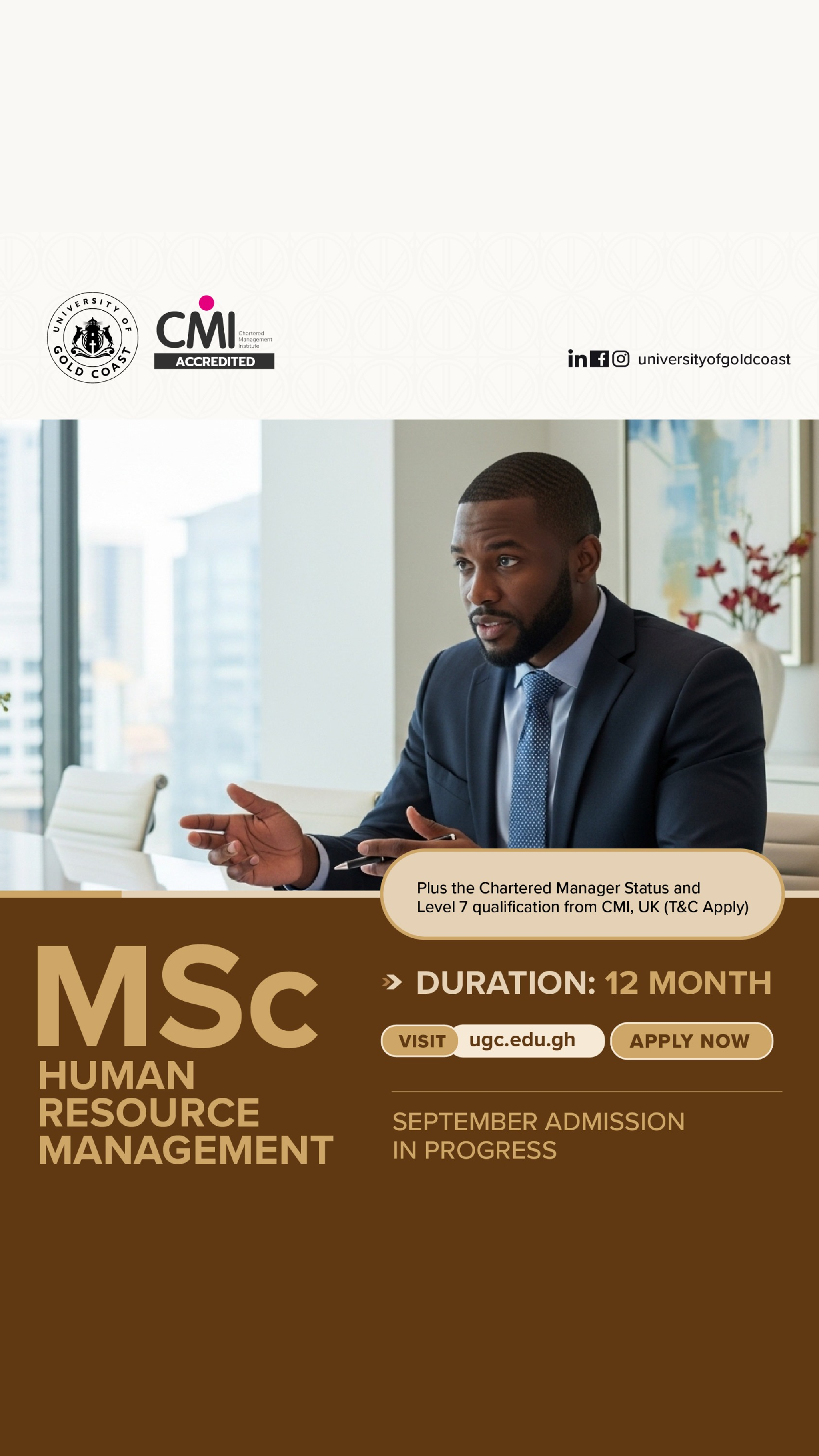 Accra Business School Facebook ad