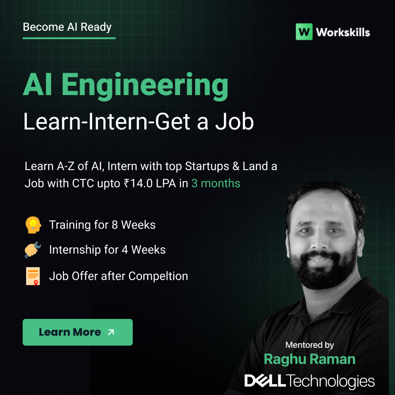 Workskills.in Facebook ad: Learn AI Tools, Generative AI, Agentic AI, n8n…
