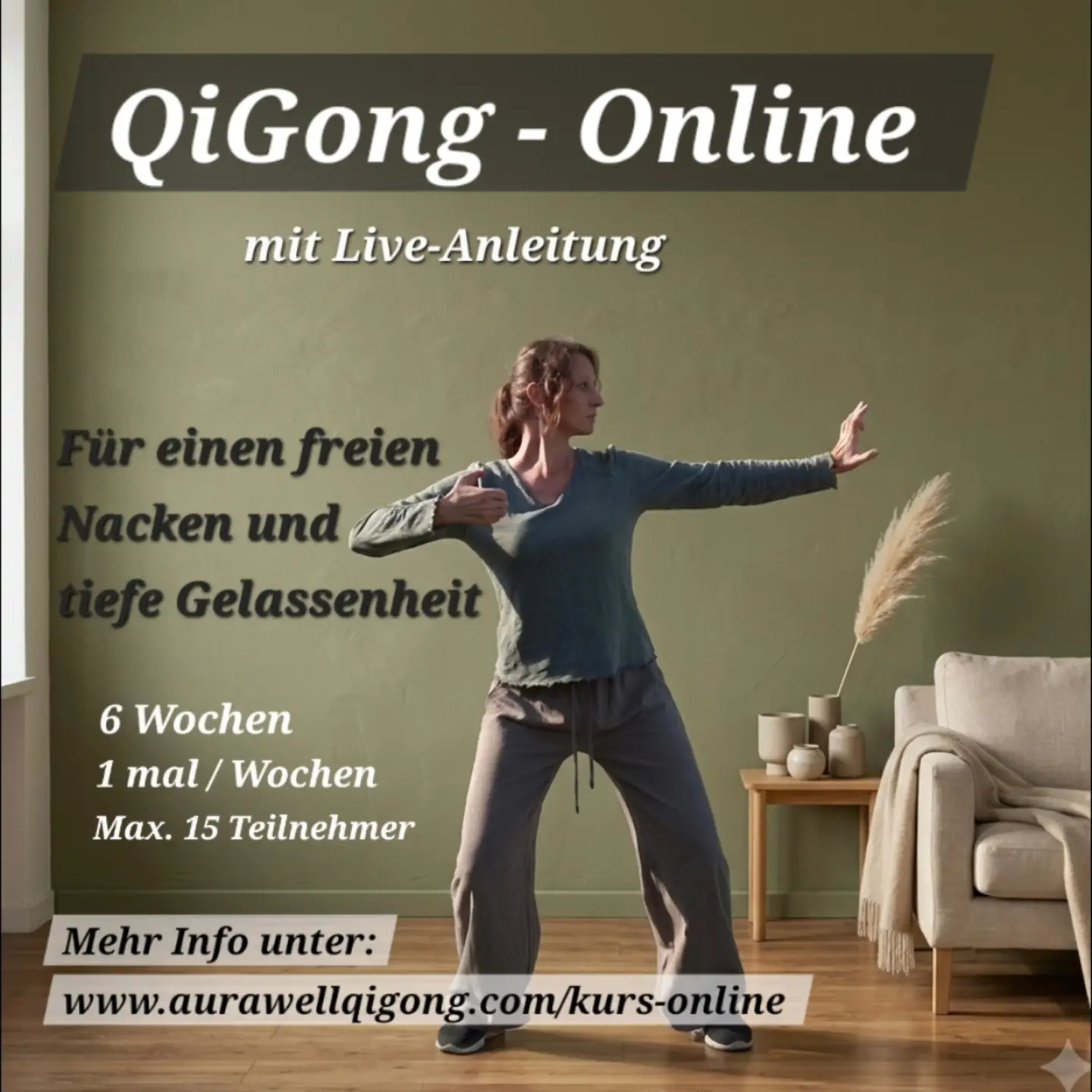 aurawellqigong Facebook ad: 6 Wochen Online-Live-Qigong-Kurs