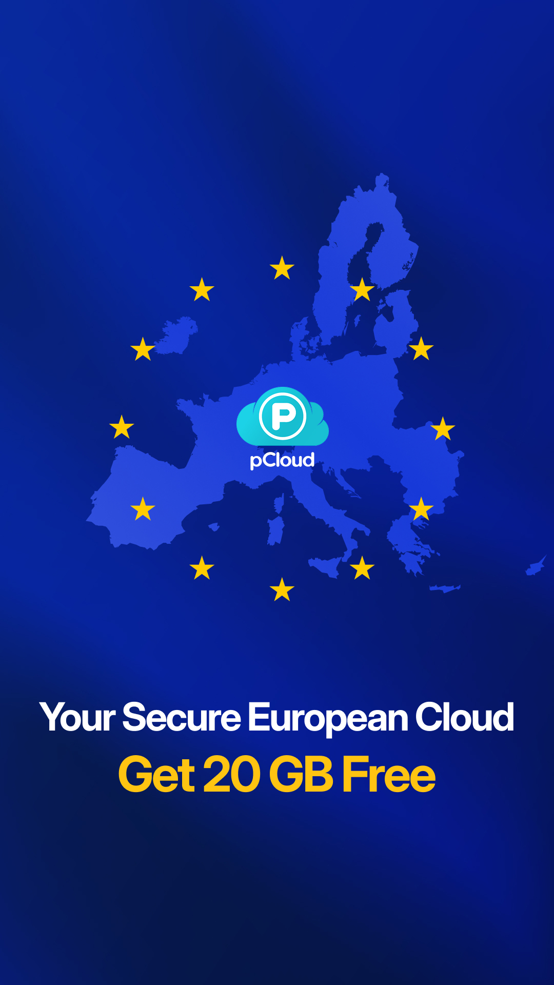 pCloud Facebook ad: Get 20 GB Free Cloud Storage