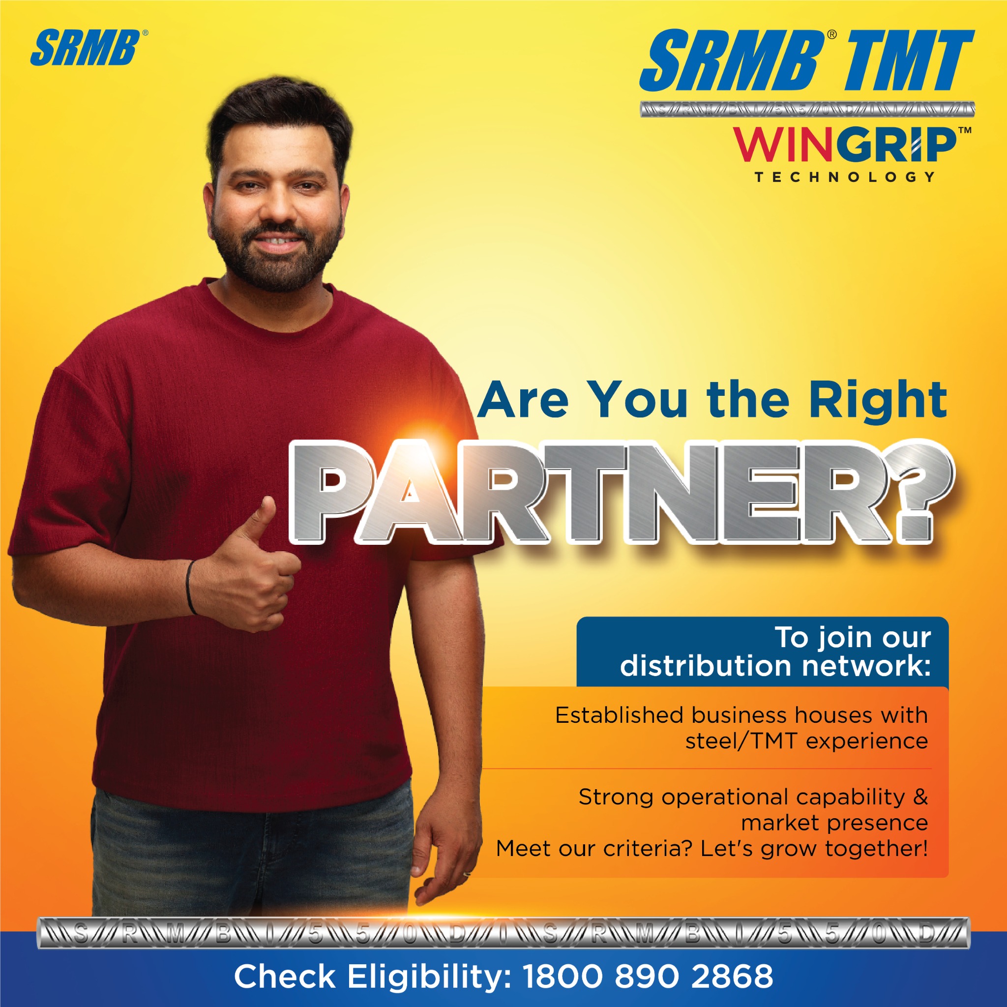 SRMB steel Facebook ad: SRMB Steel is inviting applications for Distributorship in…